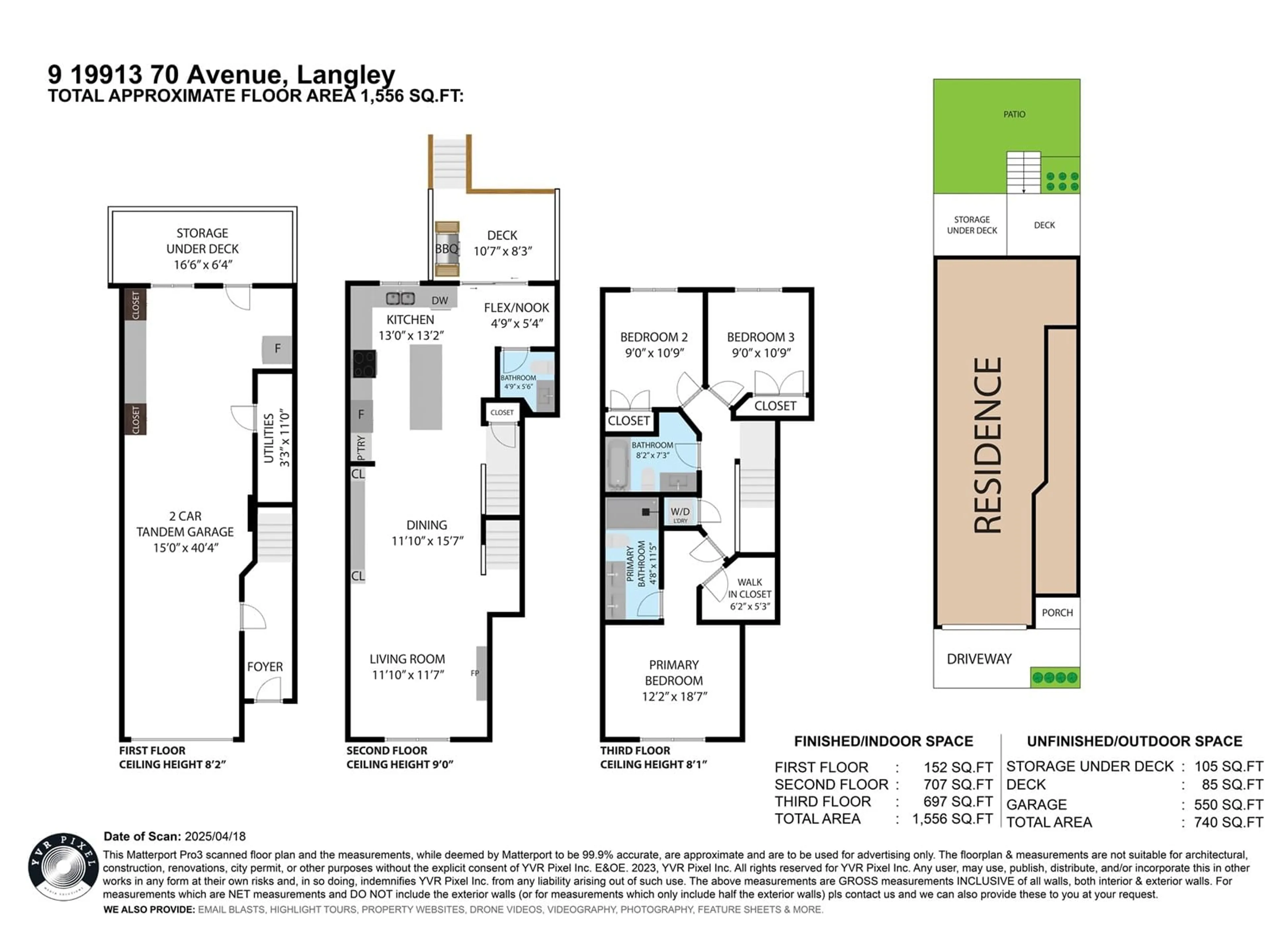 Floor plan for 9 - 19913 70, Langley British Columbia V2Y0S9
