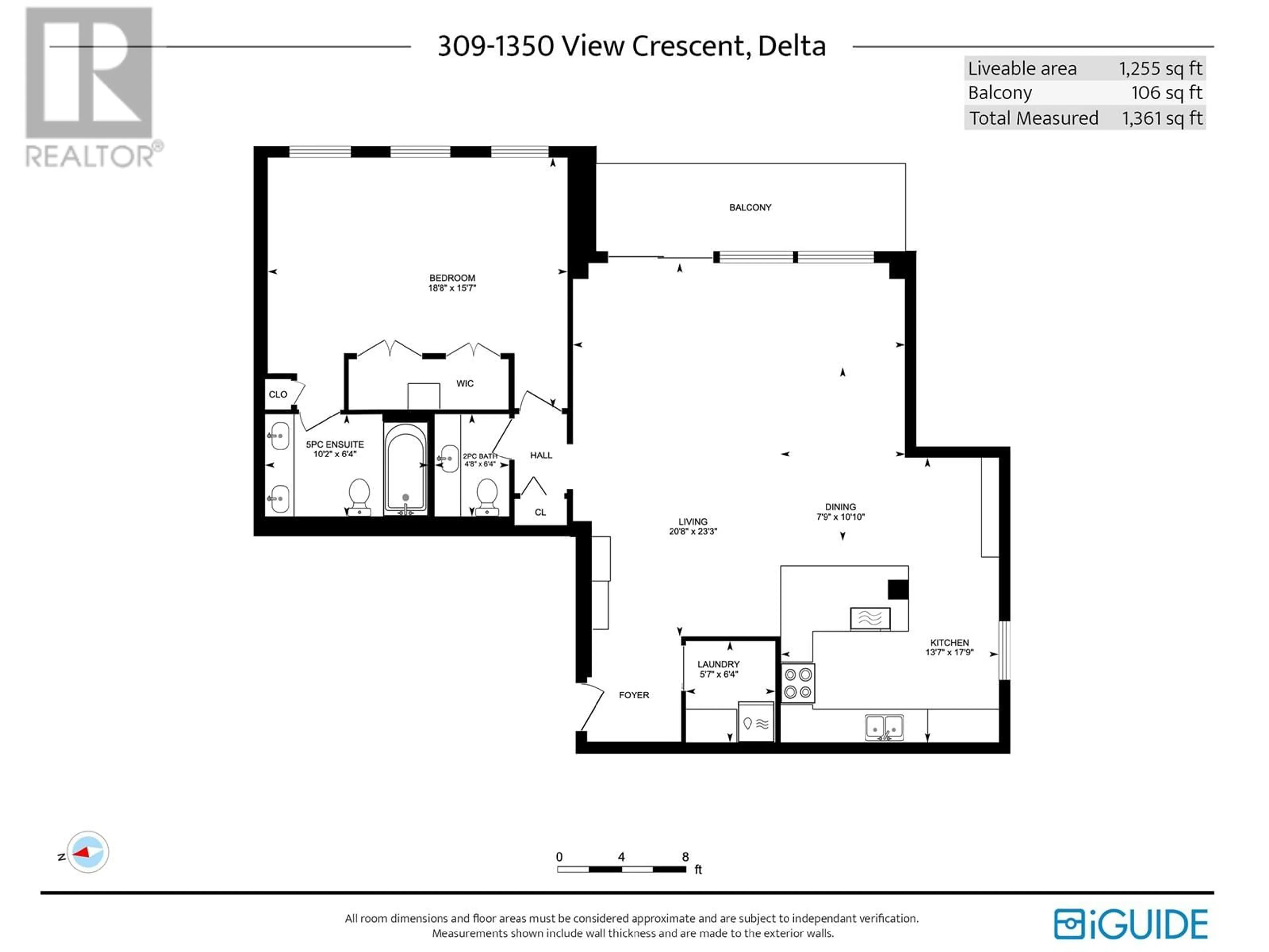 Floor plan for 409 - 1350 VIEW CRESCENT, Tsawwassen British Columbia V4L2K3