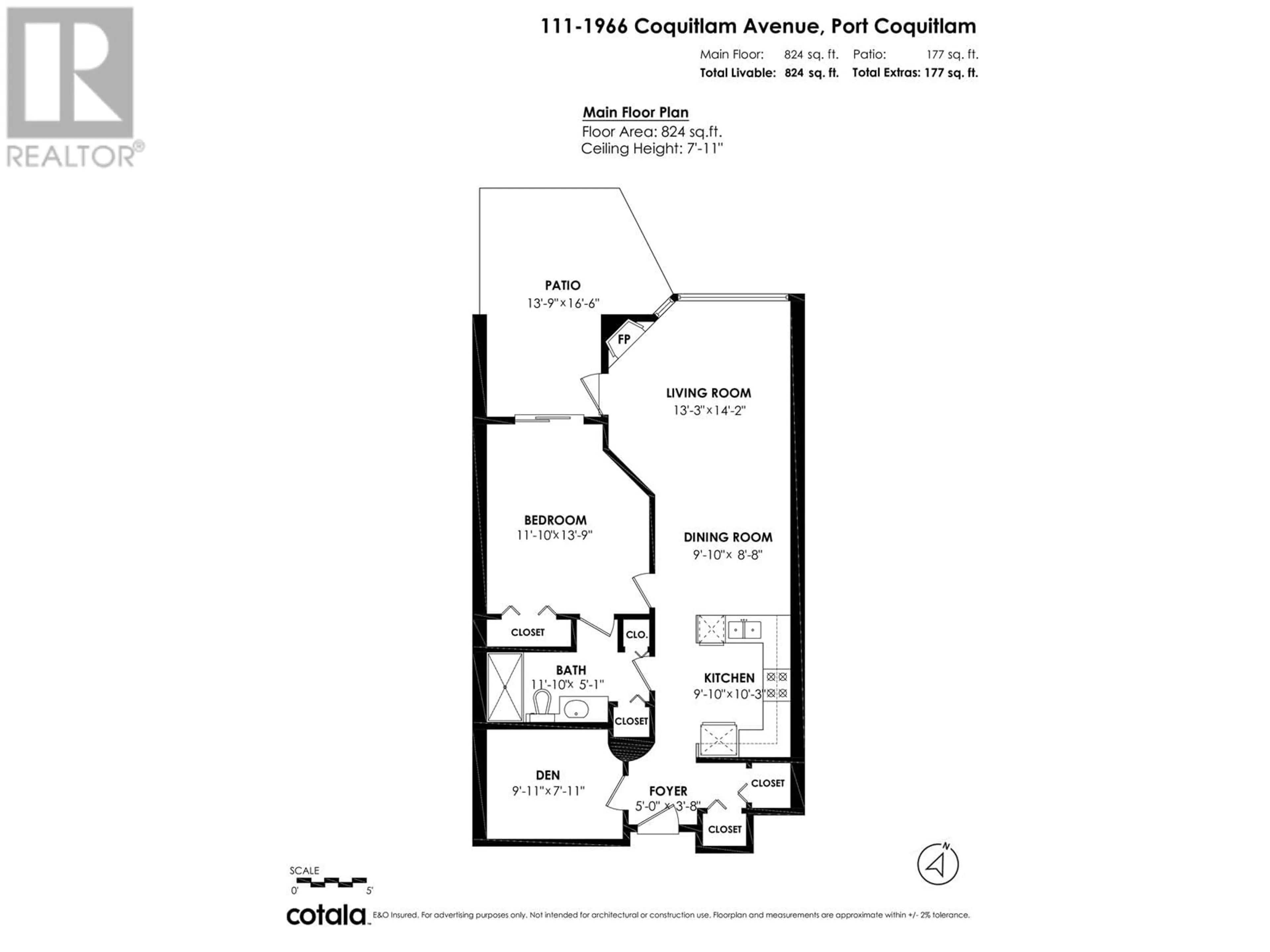 Floor plan for 111 - 1966 COQUITLAM AVENUE, Port Coquitlam British Columbia V3B7P8
