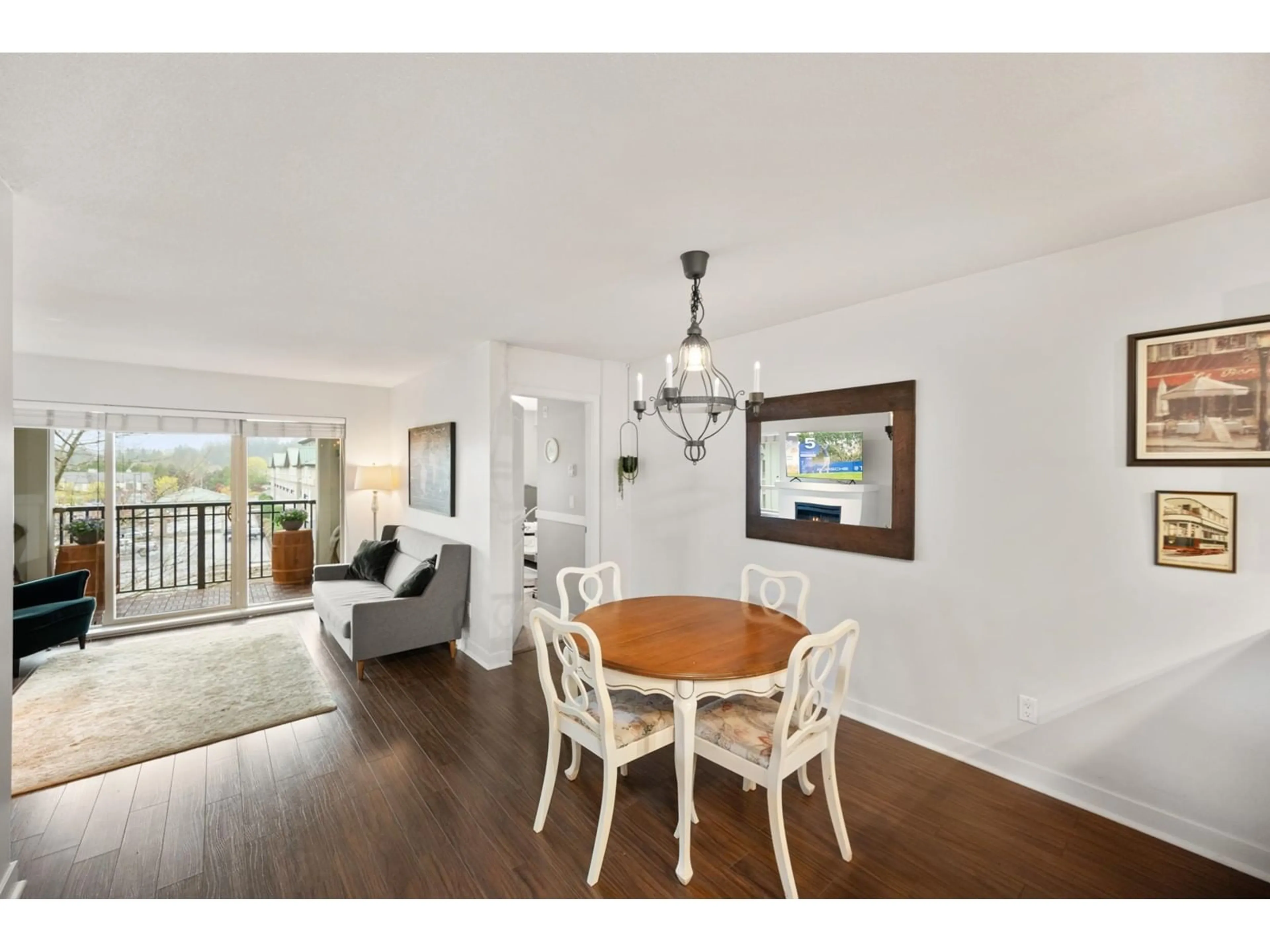 Dining room, wood/laminate floor for A412 - 8929 202, Langley British Columbia V1M0B4