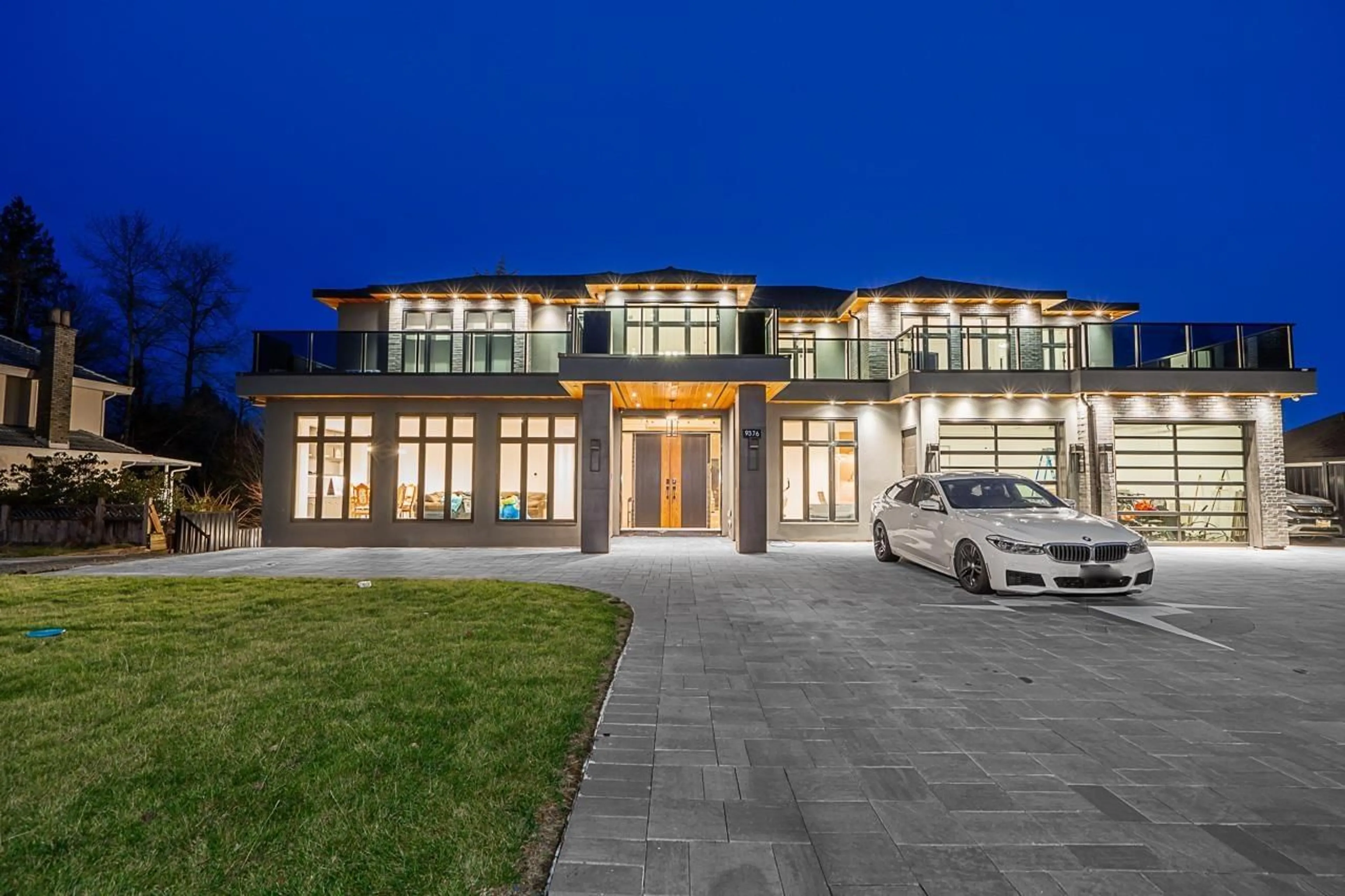 Home with brick exterior material, street for 9376 164, Surrey British Columbia V4N3C8