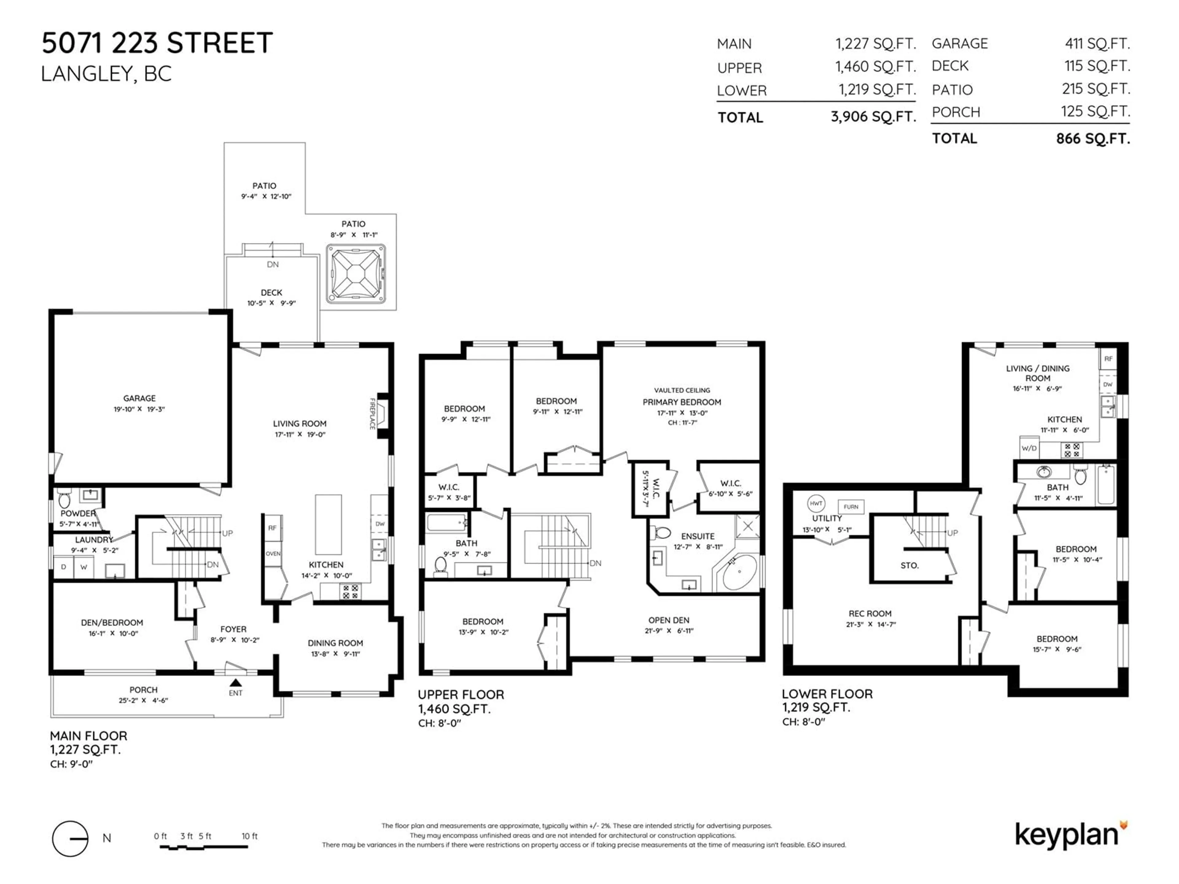 Floor plan for 5071 223, Langley British Columbia V2Y2V4