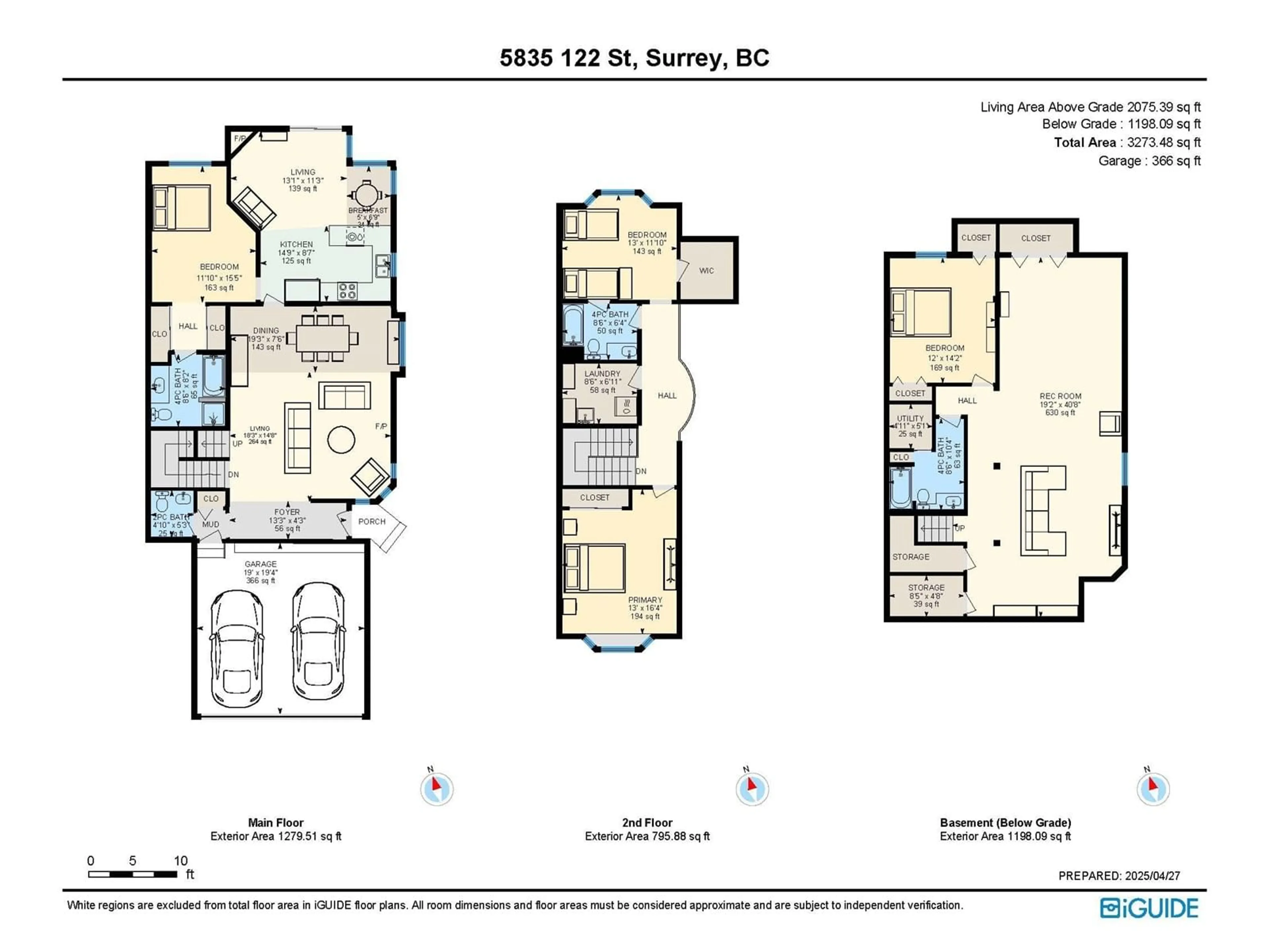 Floor plan for 5835 122, Surrey British Columbia V3X3L5