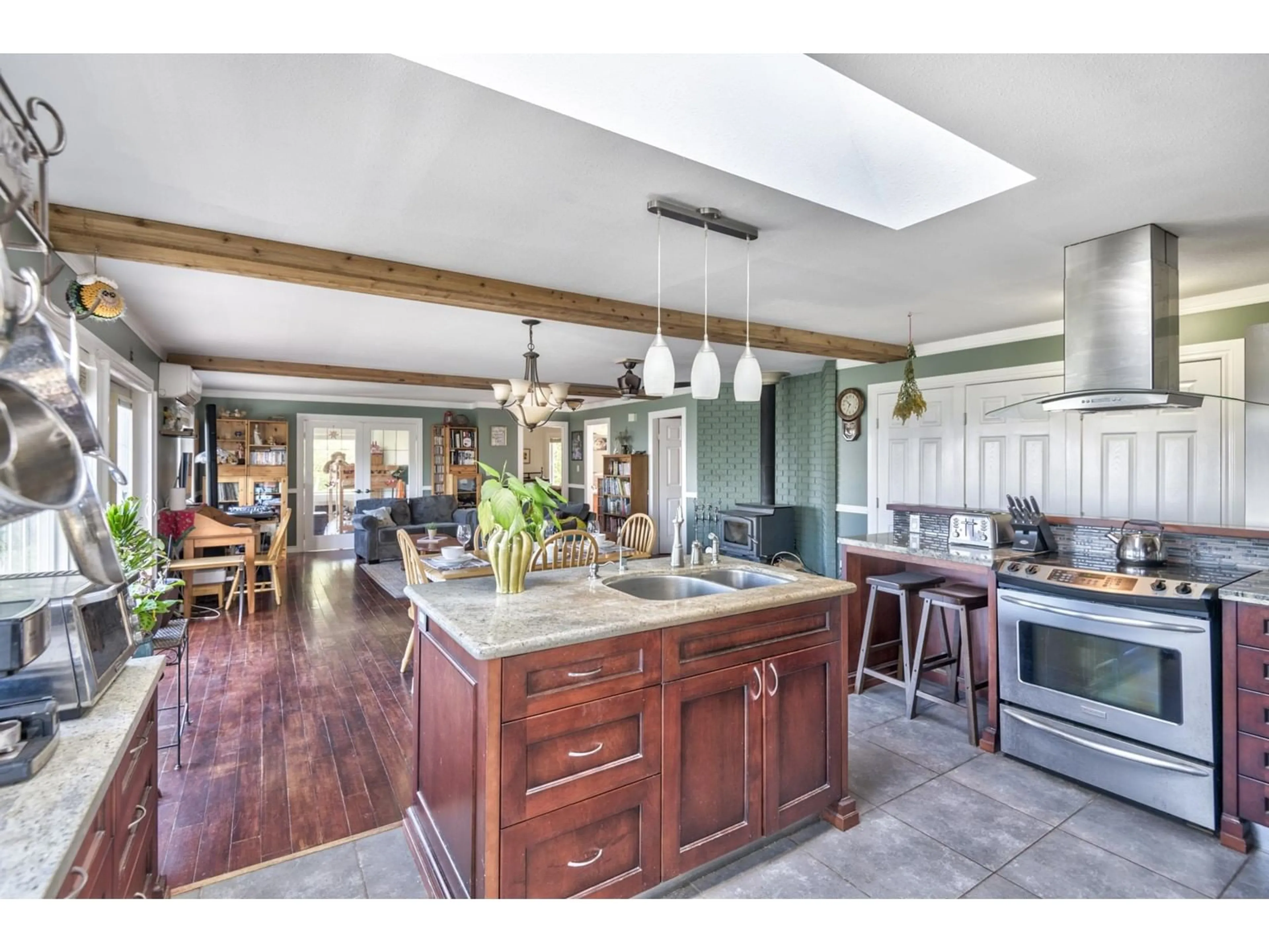 Open concept kitchen, ceramic/tile floor for 48585 WINCOTT ROAD, Ryder Lake British Columbia V4Z1H1