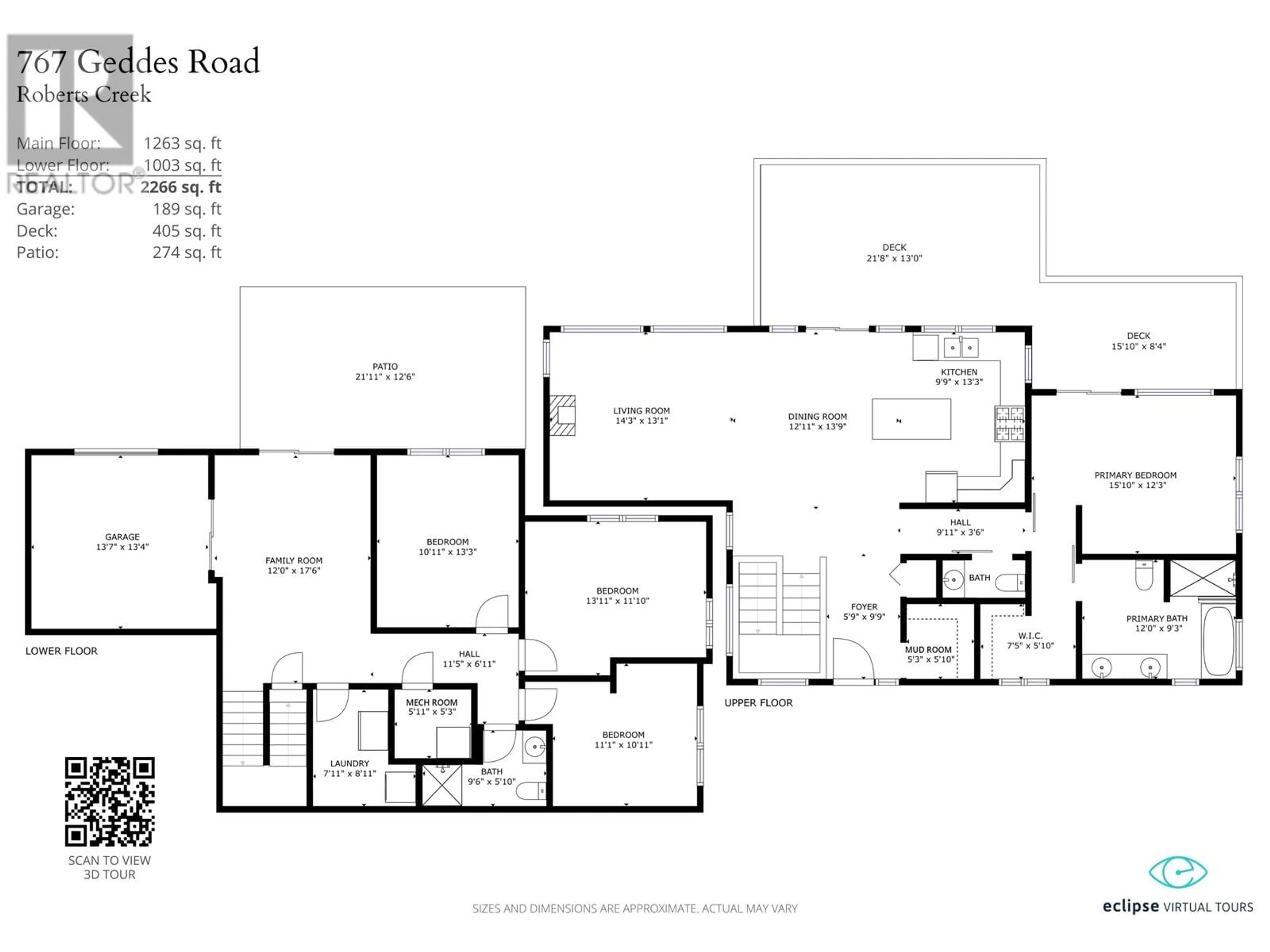 Floor plan for 767 GEDDES ROAD, Roberts Creek British Columbia V0N2W6