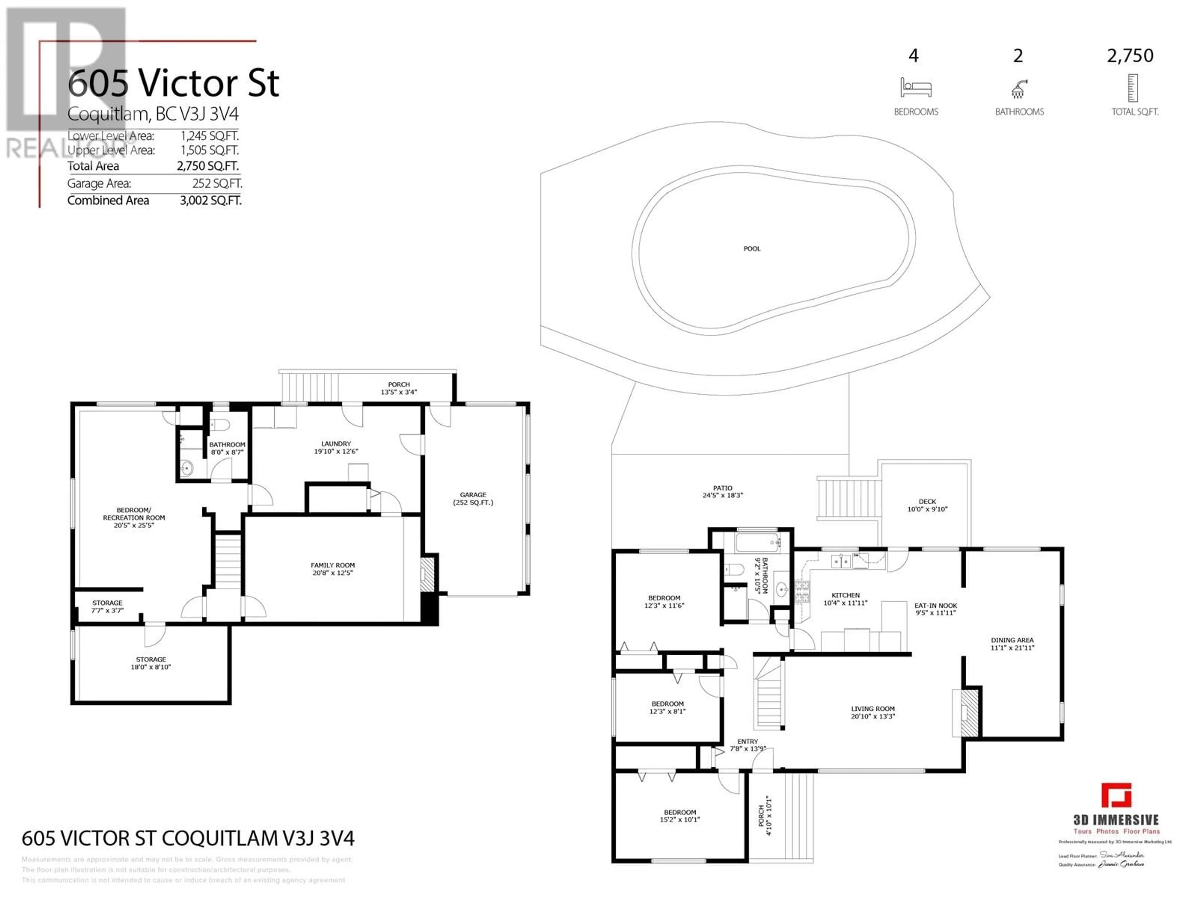 Floor plan for 605 VICTOR STREET, Coquitlam British Columbia V3J3V4