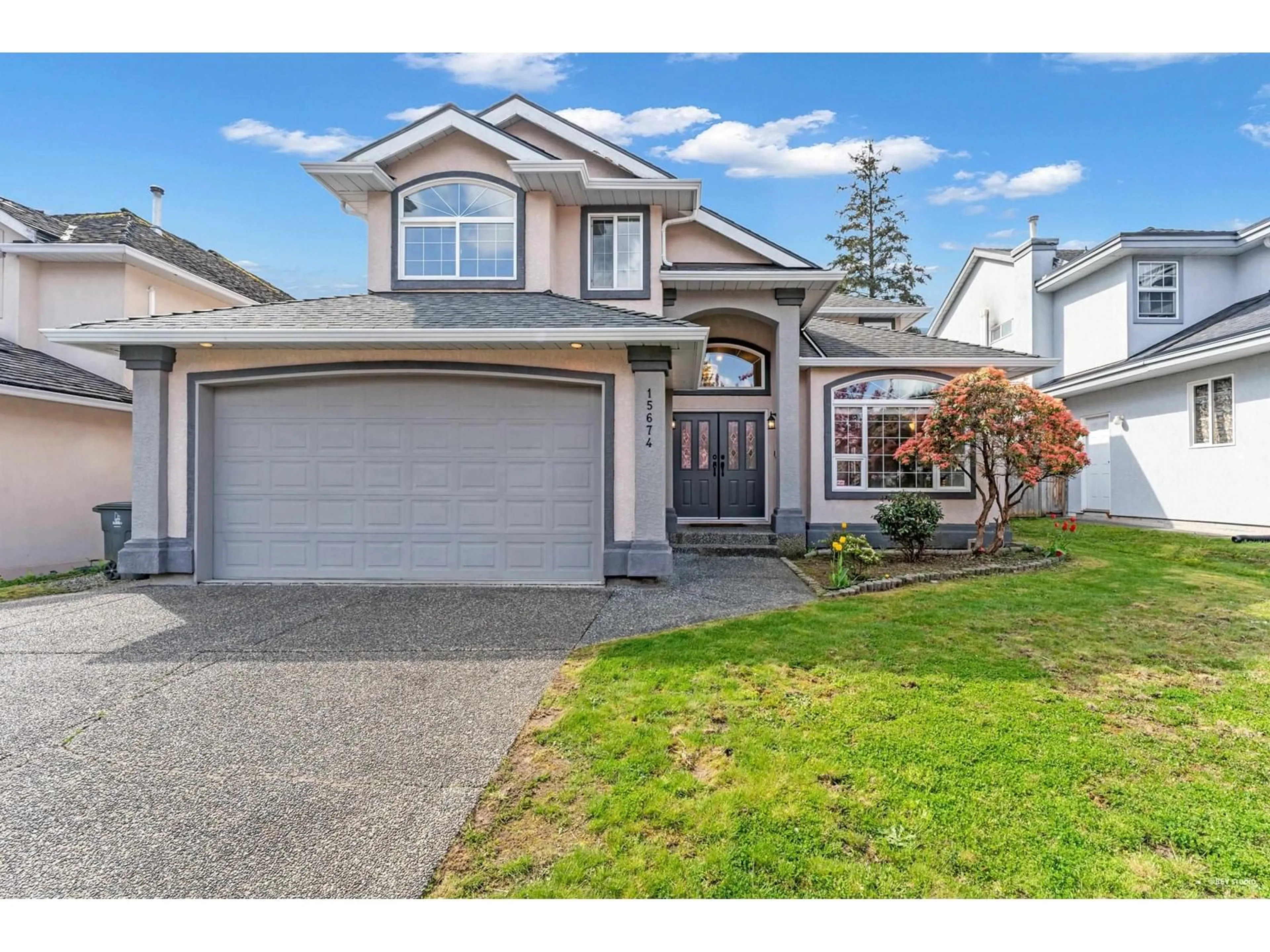Home with vinyl exterior material, street for 15674 101A, Surrey British Columbia V4N4S4