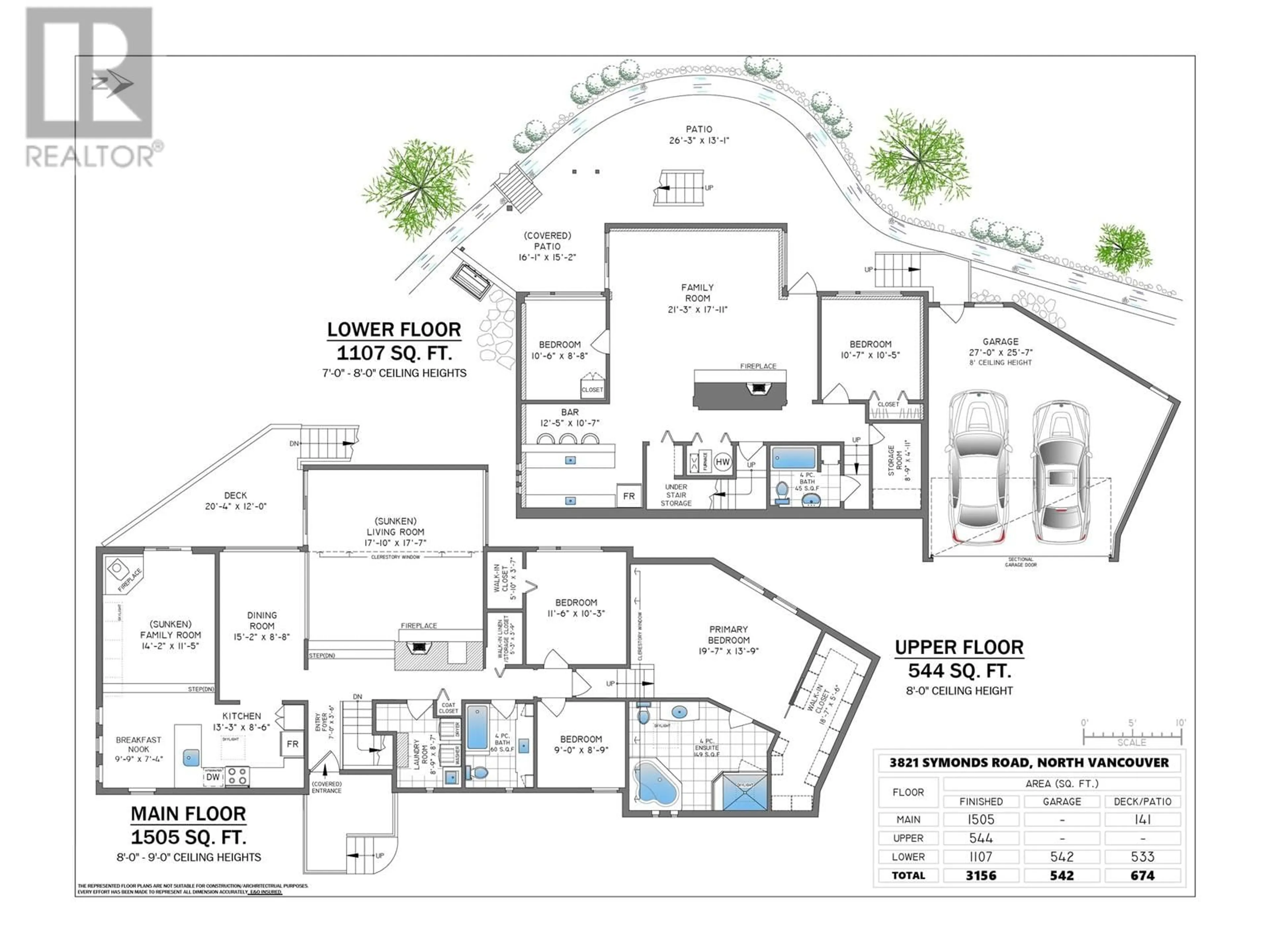 Floor plan for 3821 SYMONDS ROAD, North Vancouver British Columbia V7K2L7