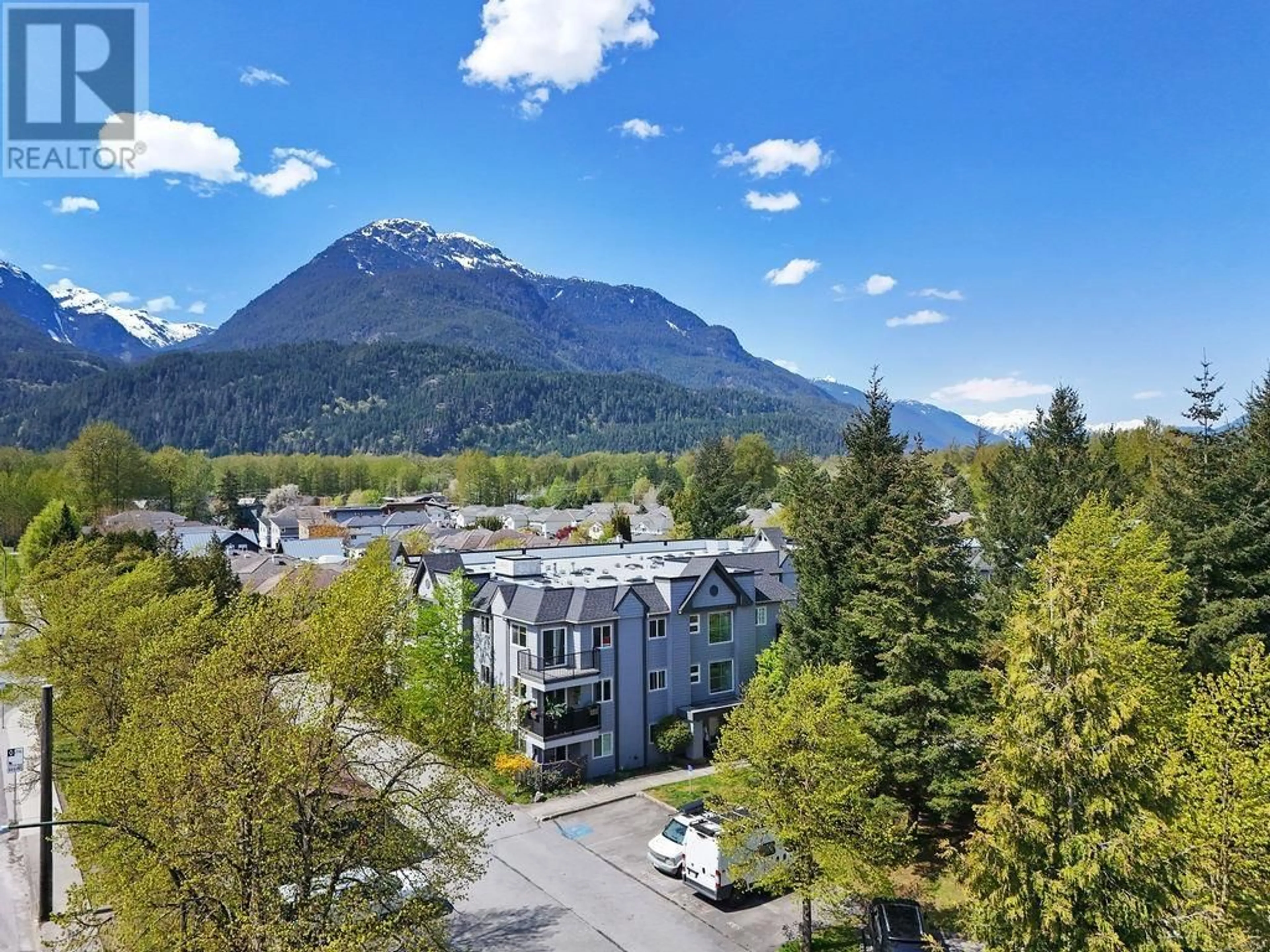 A pic from outside/outdoor area/front of a property/back of a property/a pic from drone, mountain view for A201 - 40100 WILLOW CRESCENT, Squamish British Columbia V8B0L8
