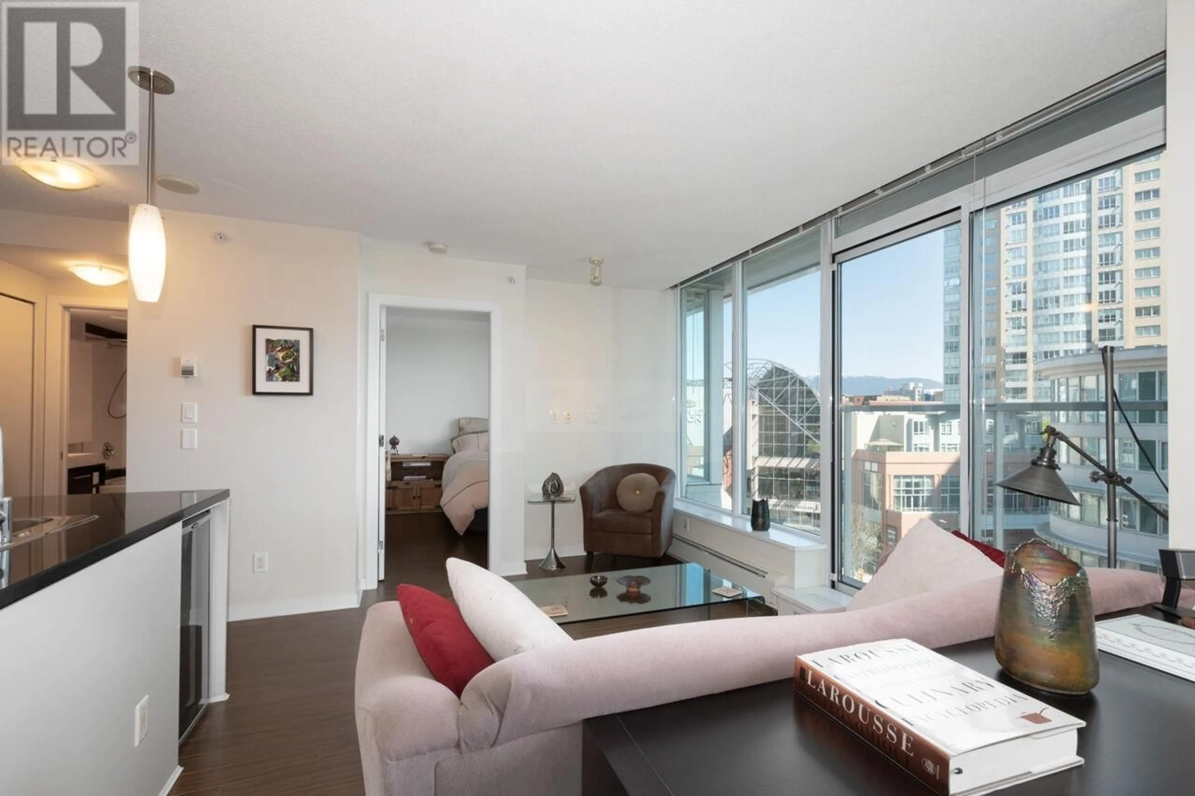 Living room with furniture, unknown for 709 - 633 ABBOTT STREET, Vancouver British Columbia V6B0J3