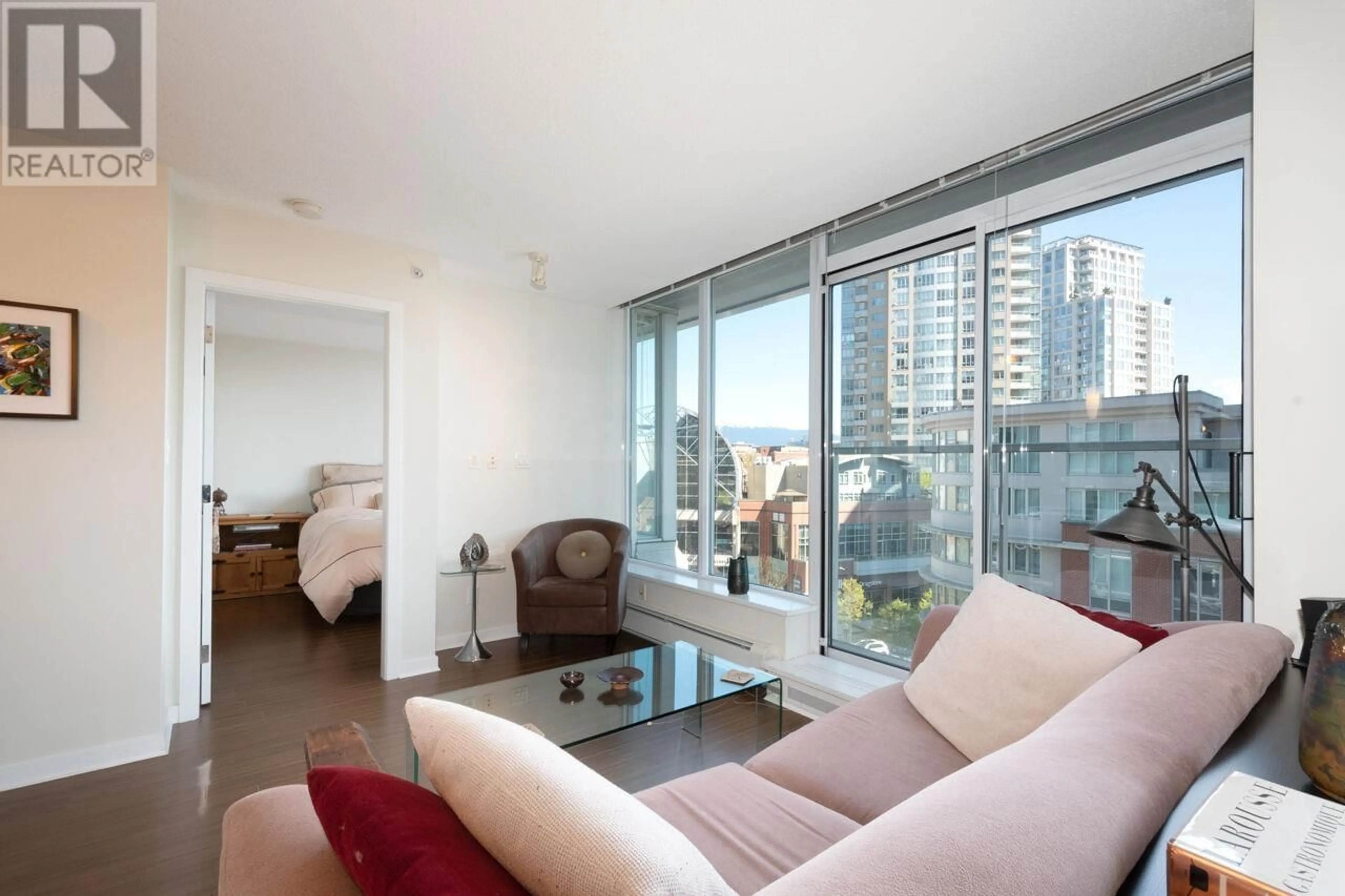 Living room with furniture, unknown for 709 - 633 ABBOTT STREET, Vancouver British Columbia V6B0J3