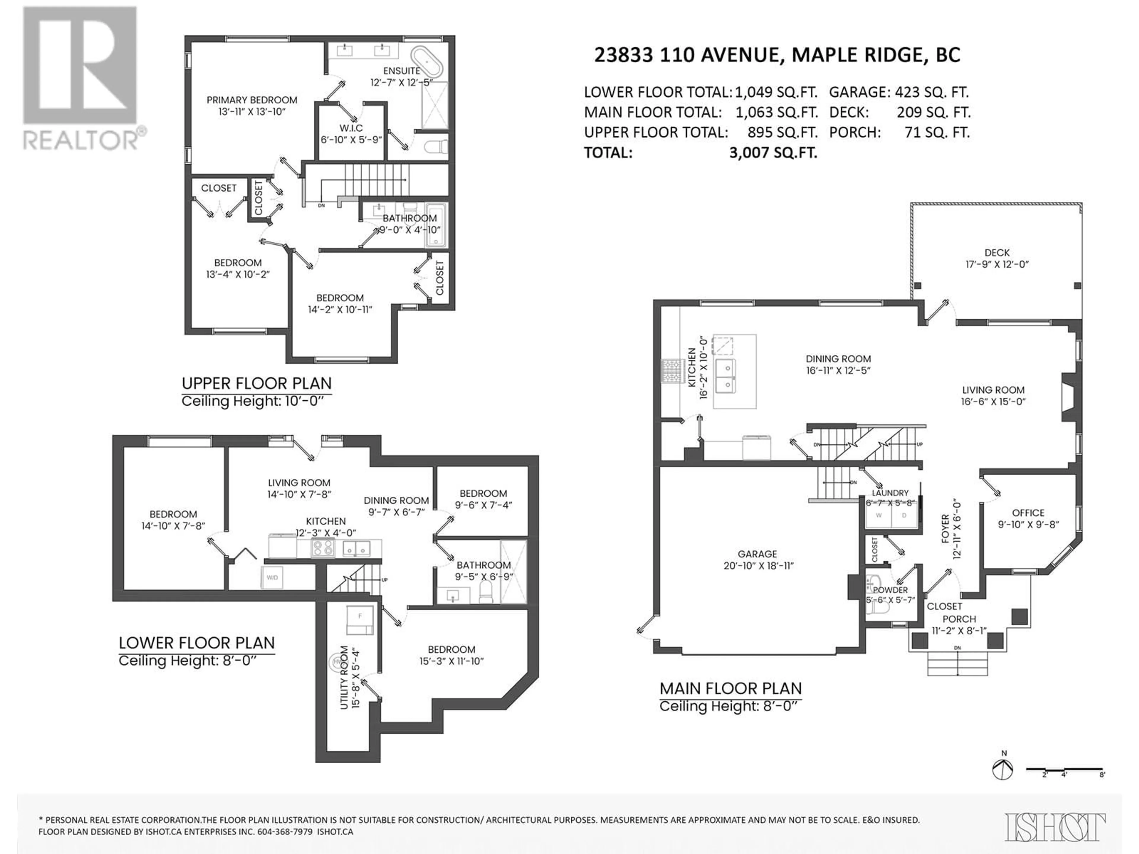 Floor plan for 23833 110 AVENUE, Maple Ridge British Columbia V2W1Z8