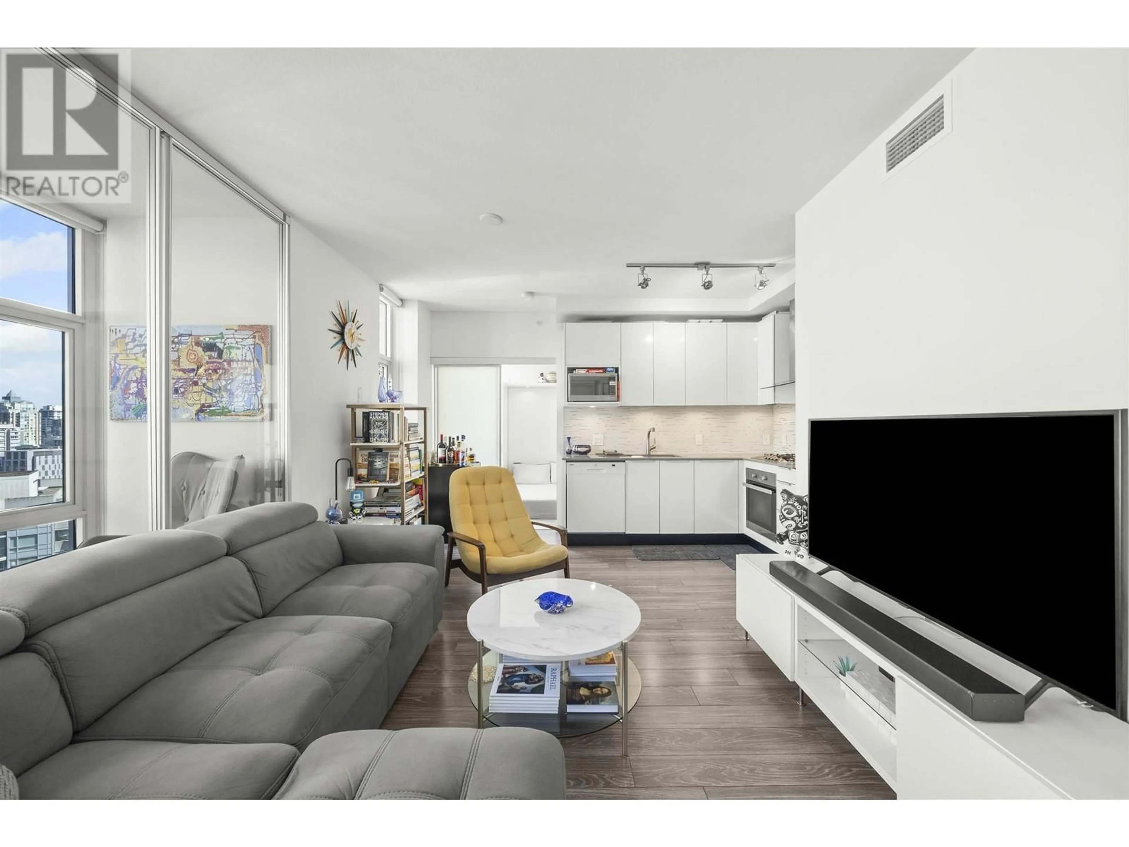Living room with furniture, unknown for 2303 - 1283 HOWE STREET, Vancouver British Columbia V6Z0E3