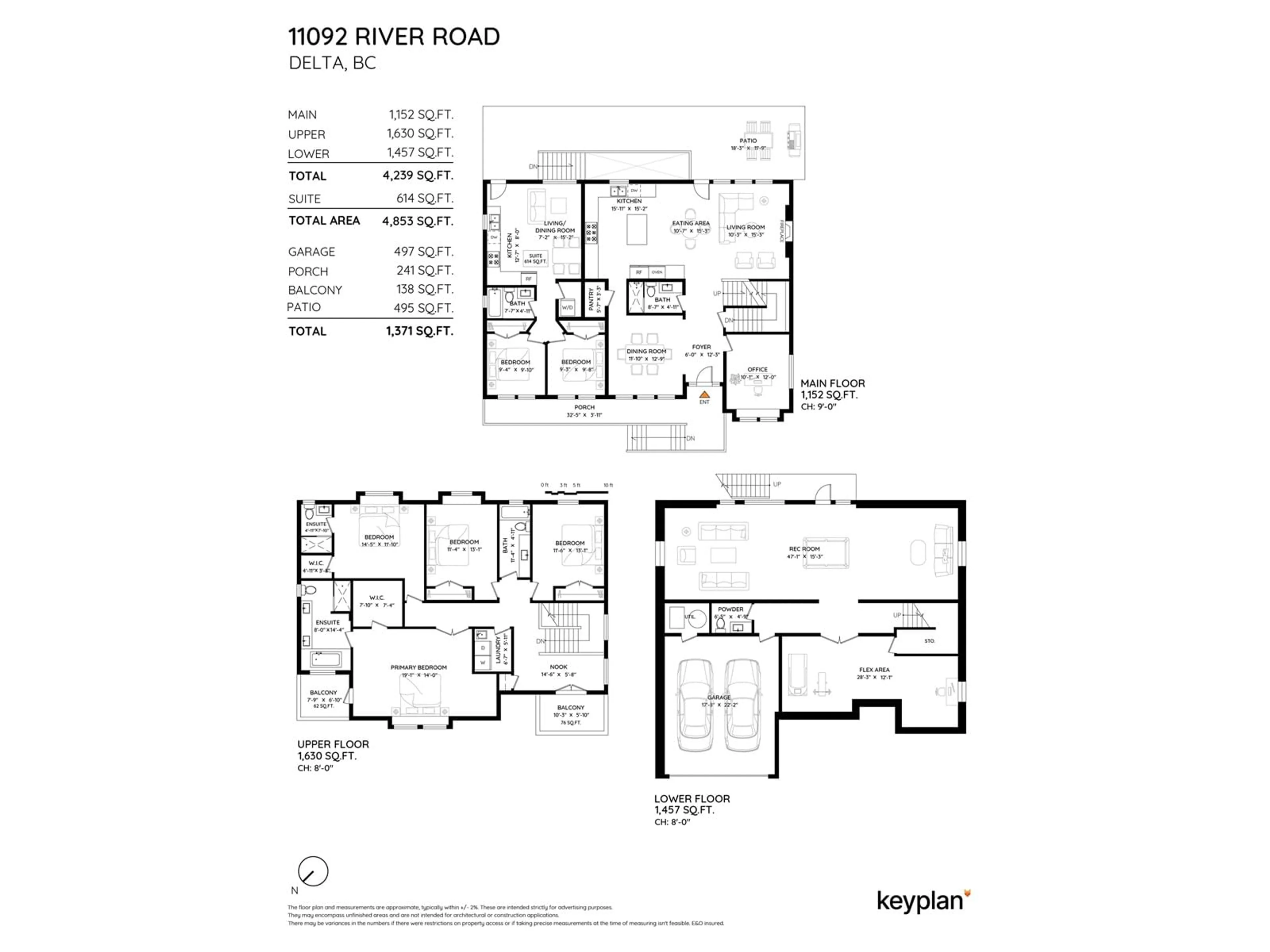 Floor plan for 11092 RIVER, Delta British Columbia V4C2S4