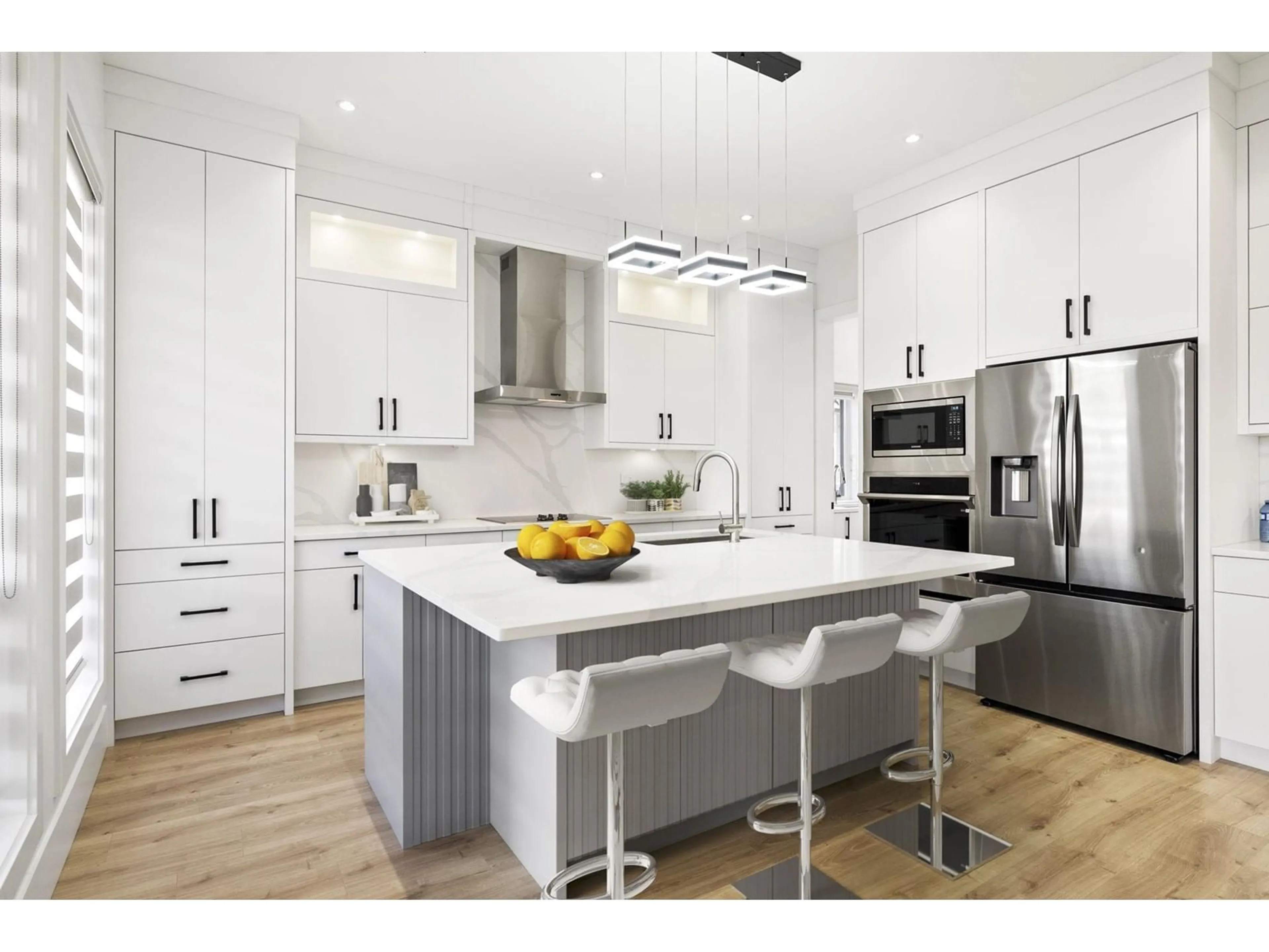 Contemporary kitchen, wood/laminate floor for 11863 92, Delta British Columbia V4C3L5