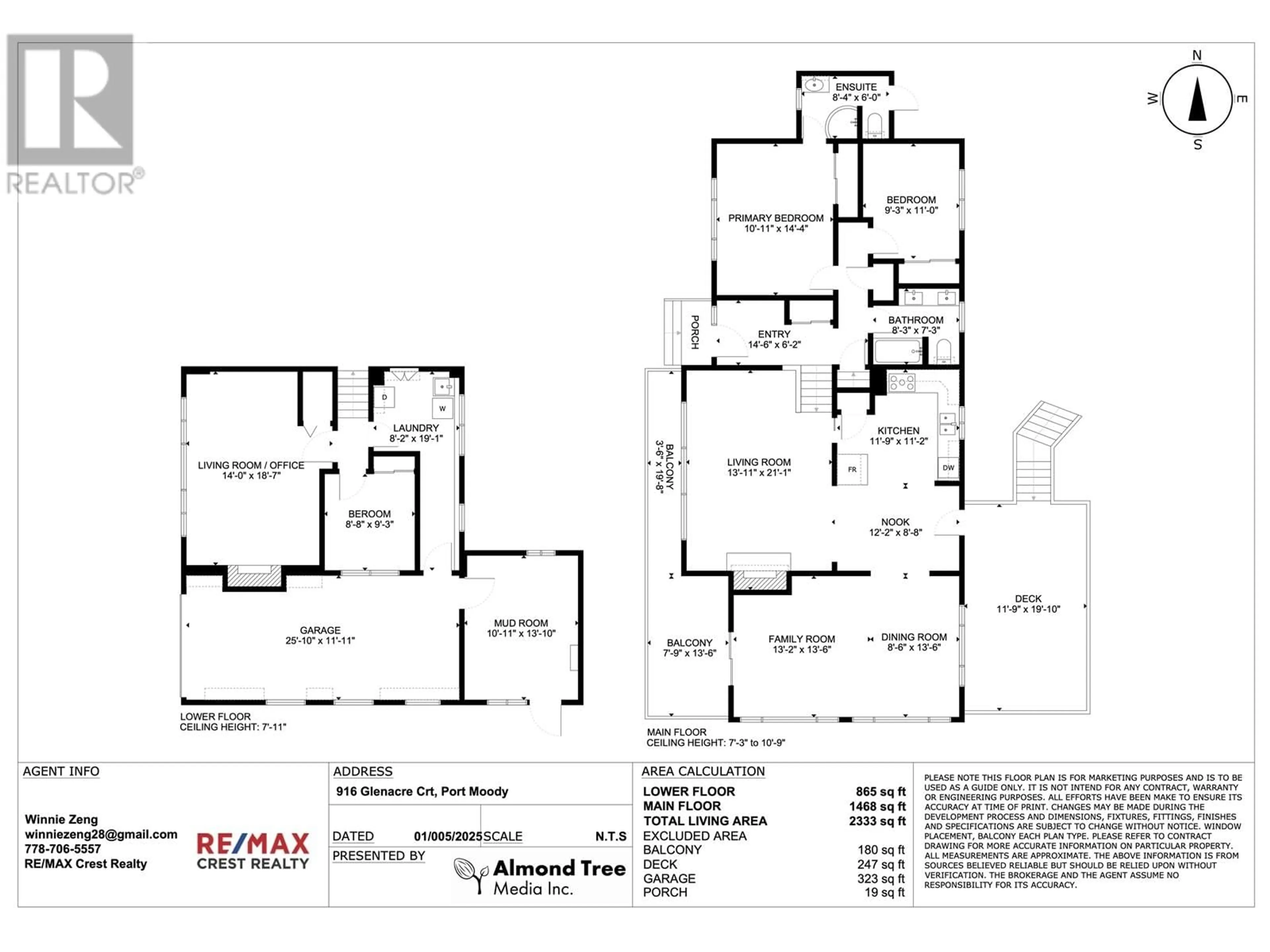 Floor plan for 916 GLENACRE COURT, Port Moody British Columbia V3H1K1
