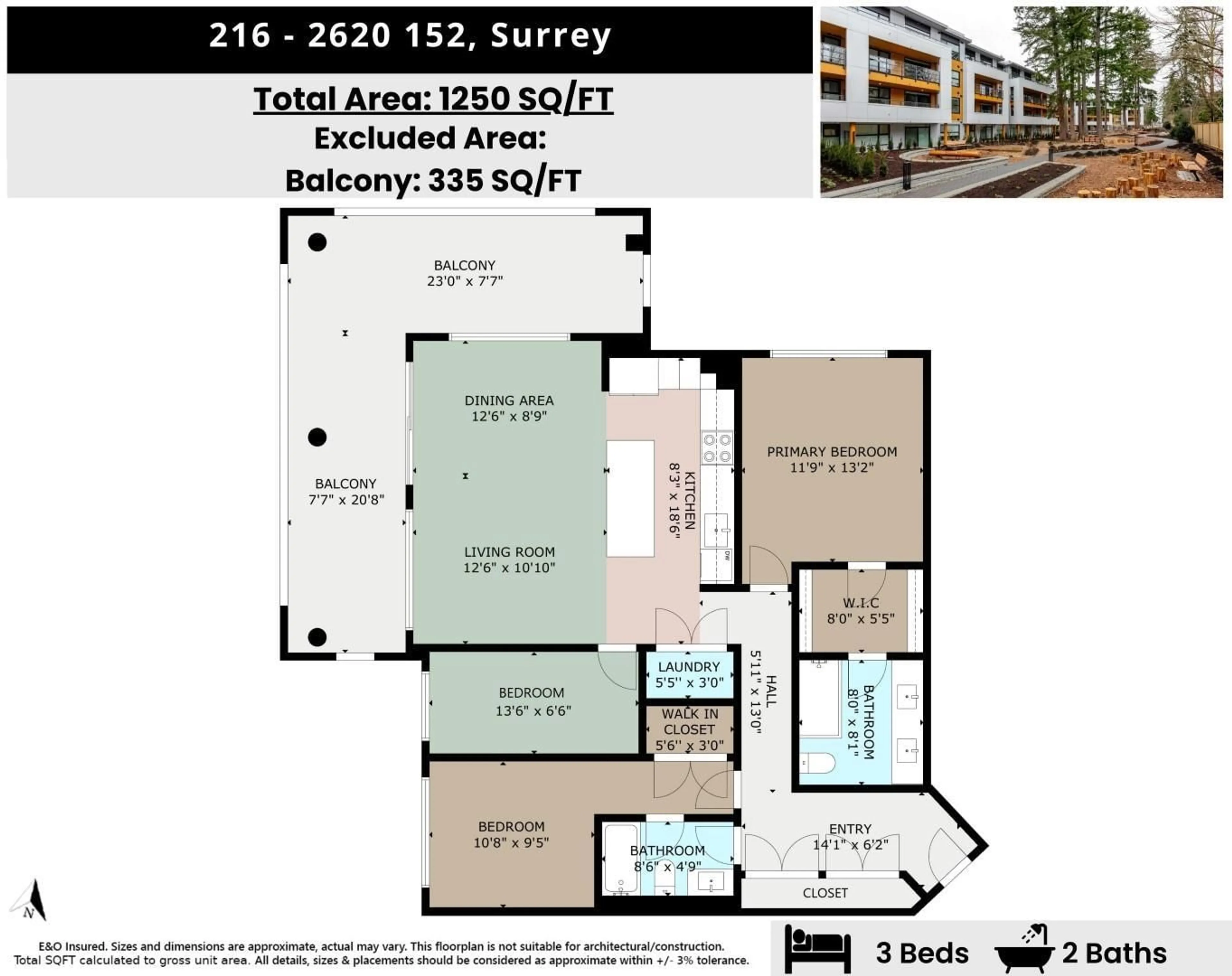 Floor plan for 216 - 2620 152, Surrey British Columbia V4P1M8
