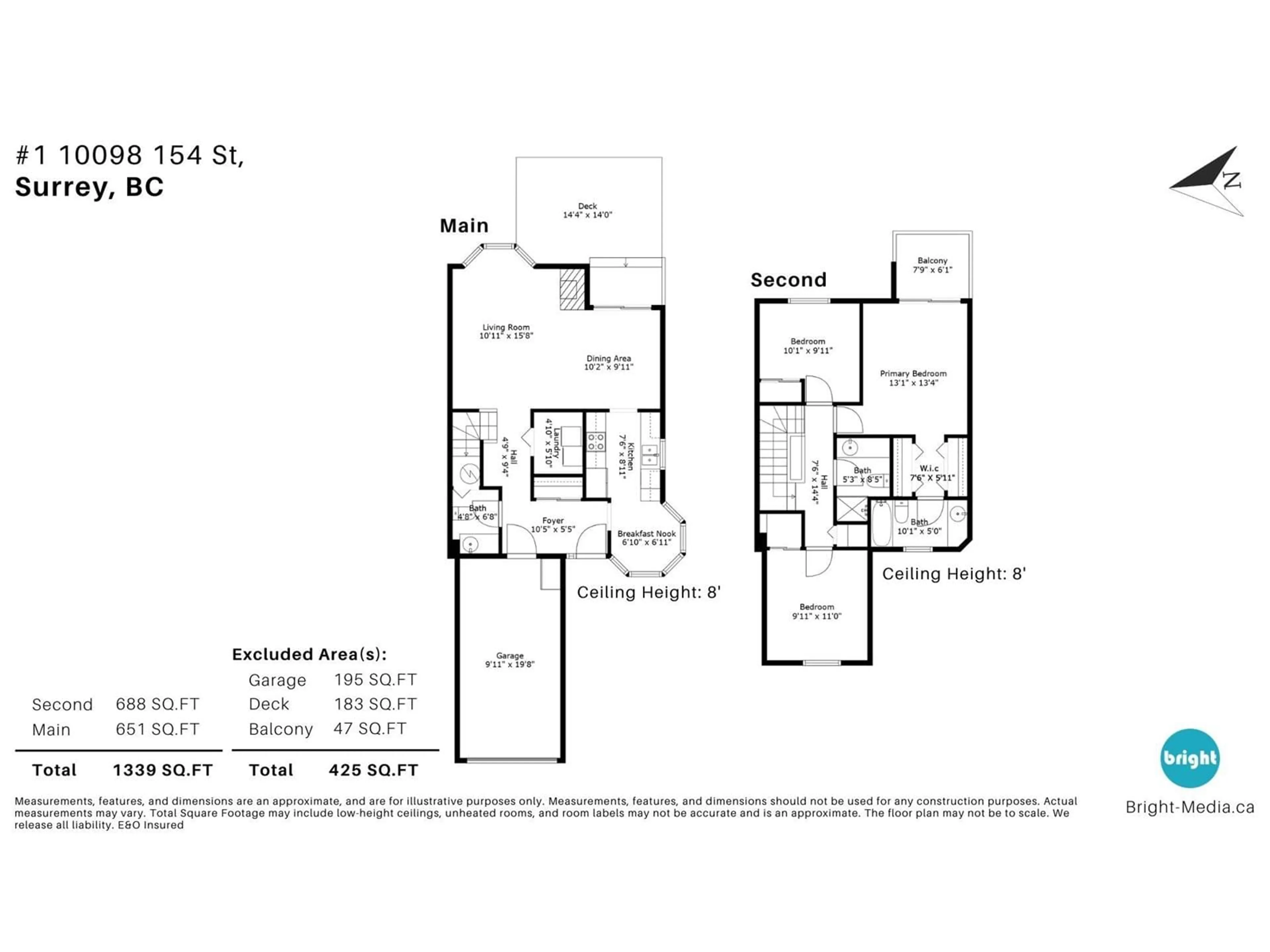 Floor plan for 1 - 10098 154, Surrey British Columbia V3R4J6