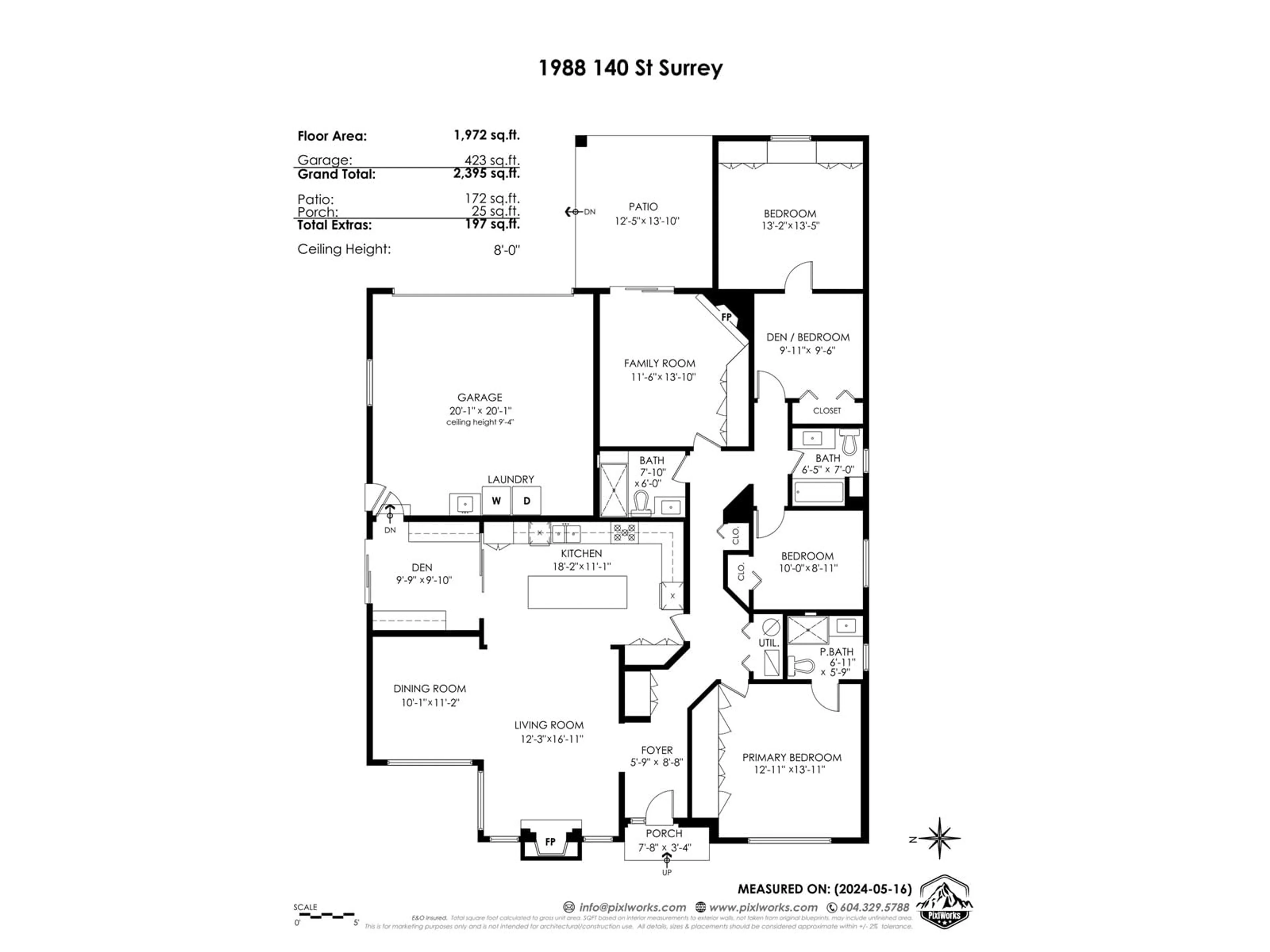 Floor plan for 1988 140, Surrey British Columbia V4A4H3