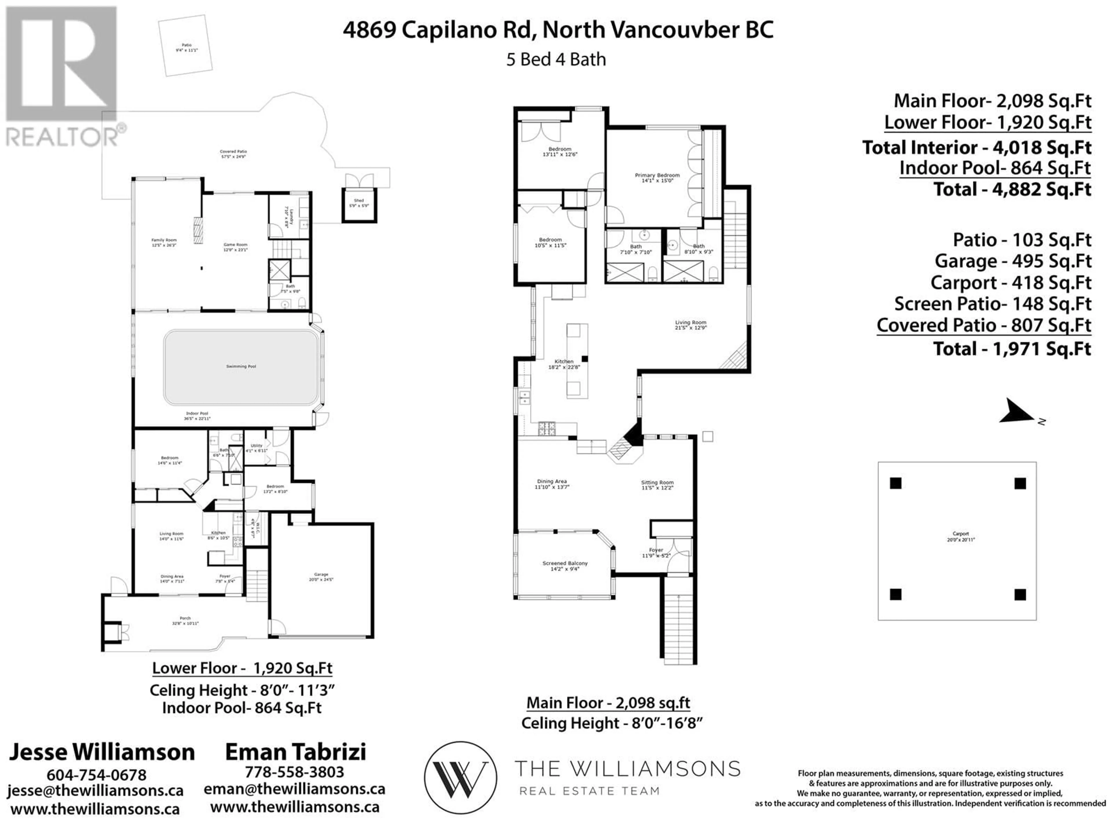 Floor plan for 4869 CAPILANO ROAD, North Vancouver British Columbia V7R4K4