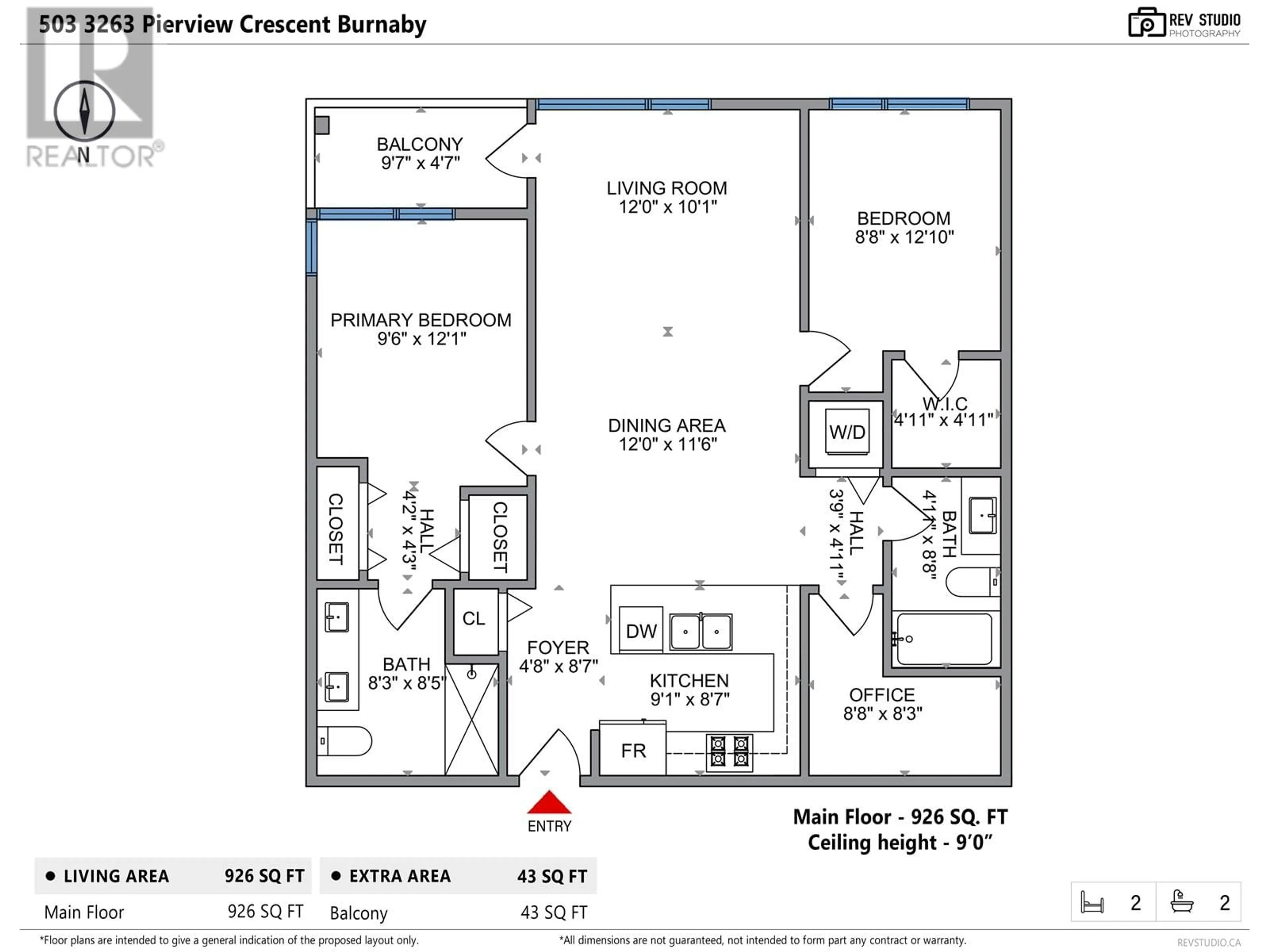 Floor plan for 503 - 3263 PIERVIEW CRESCENT, Vancouver British Columbia V5S0C3