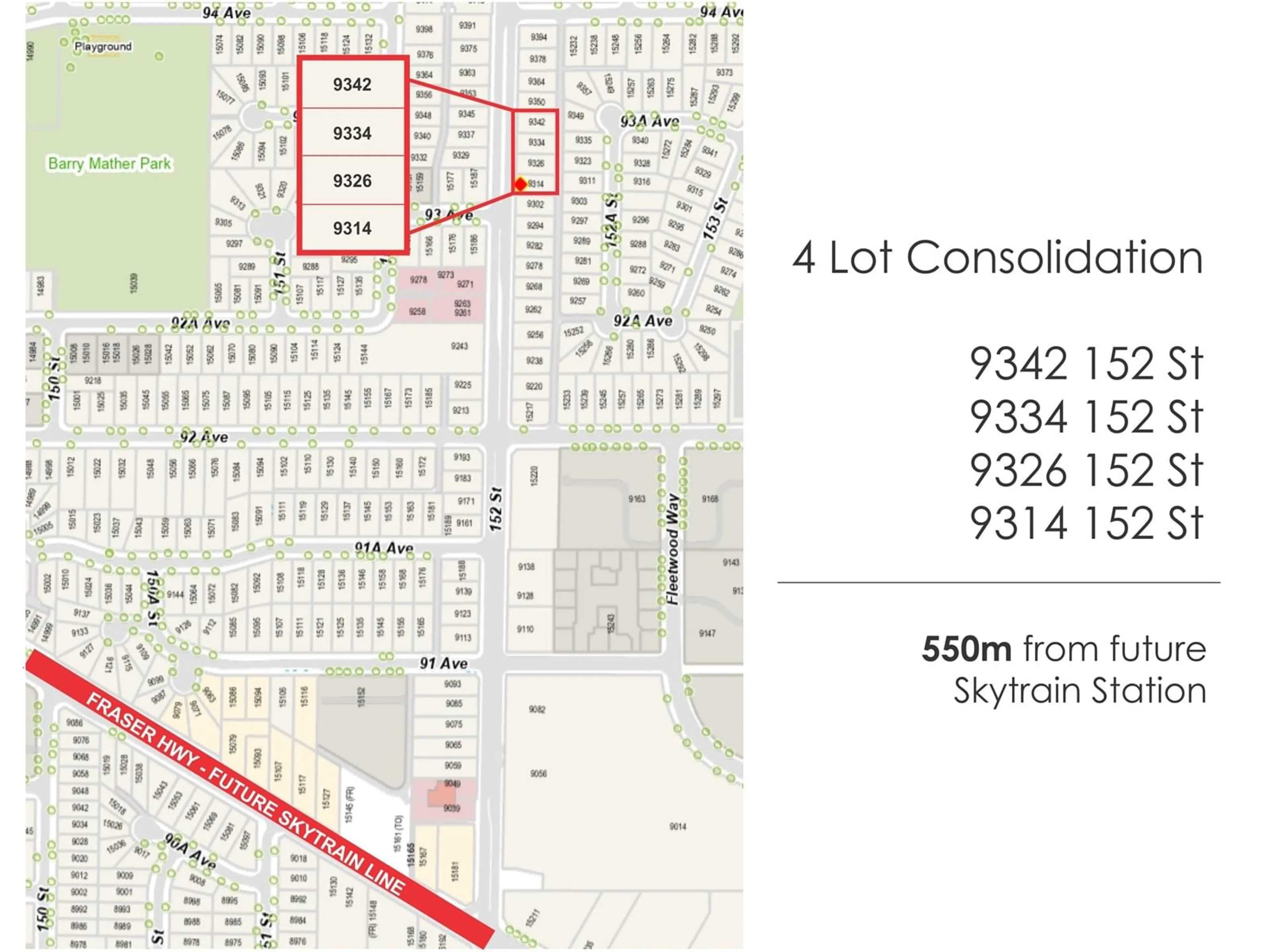 Picture of a map for 9334 152, Surrey British Columbia V3R4G2