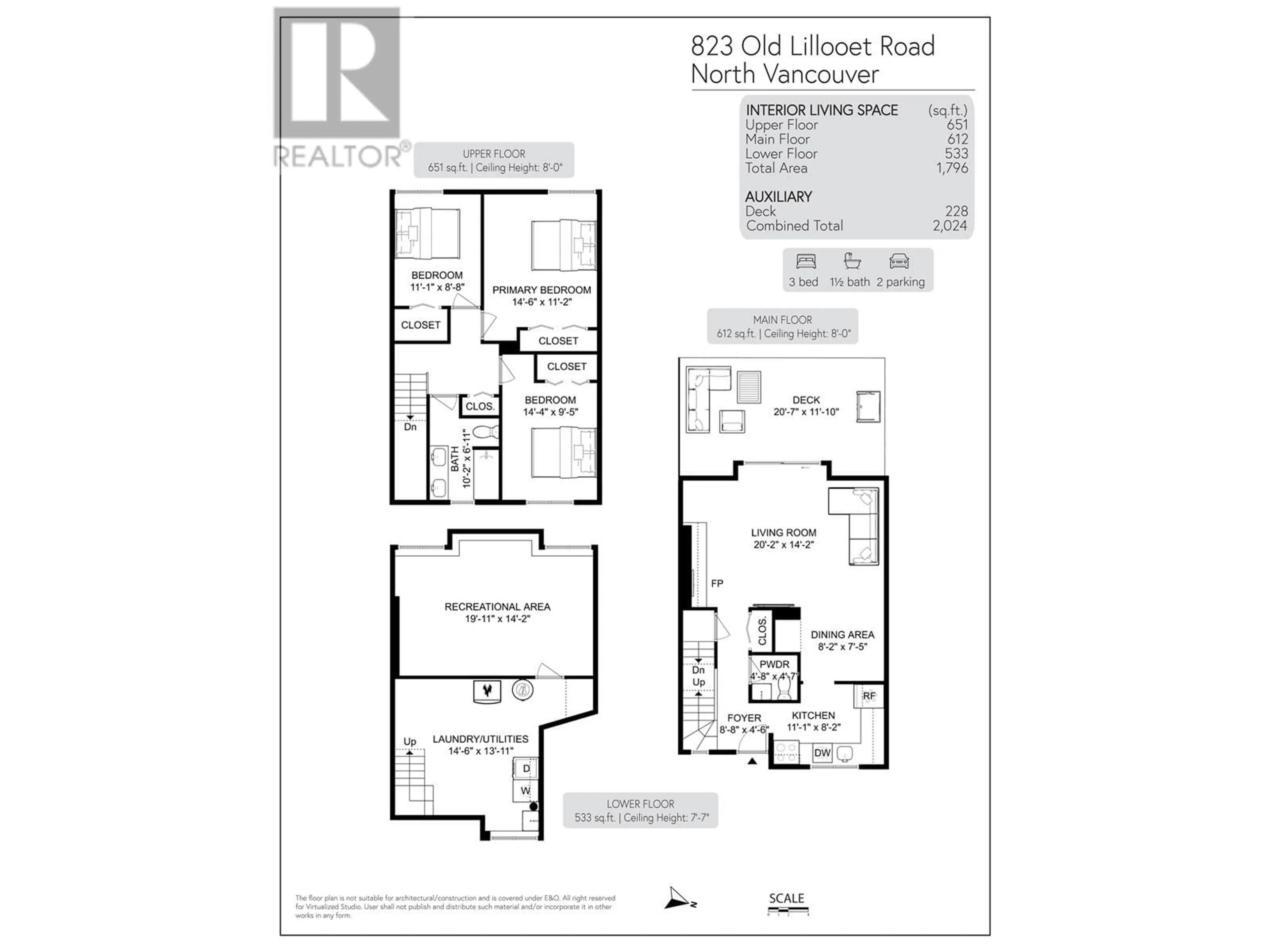Floor plan for 823 OLD LILLOOET ROAD, North Vancouver British Columbia V7J2H6
