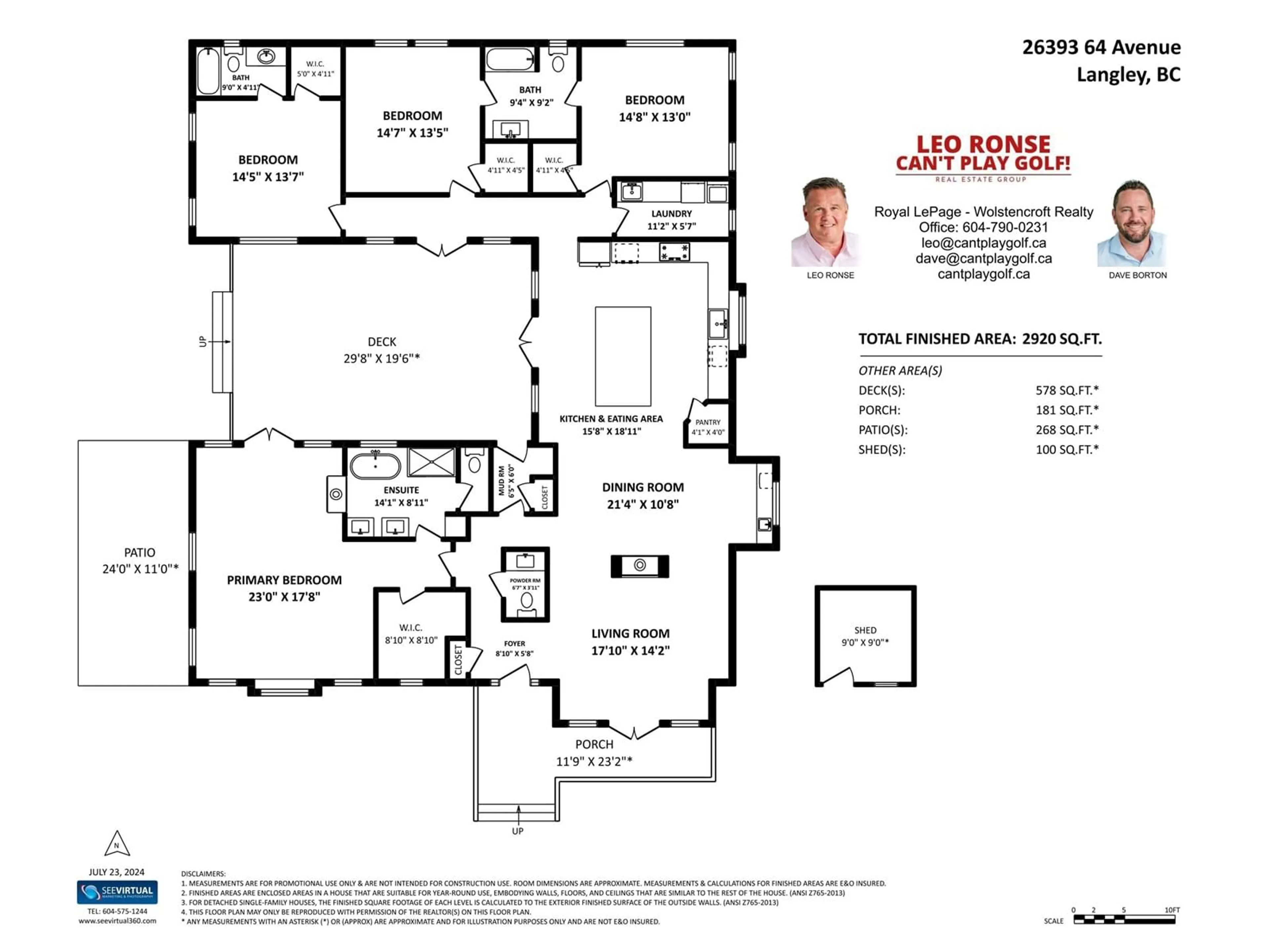 Floor plan for 26393 64, Langley British Columbia V4W1M3