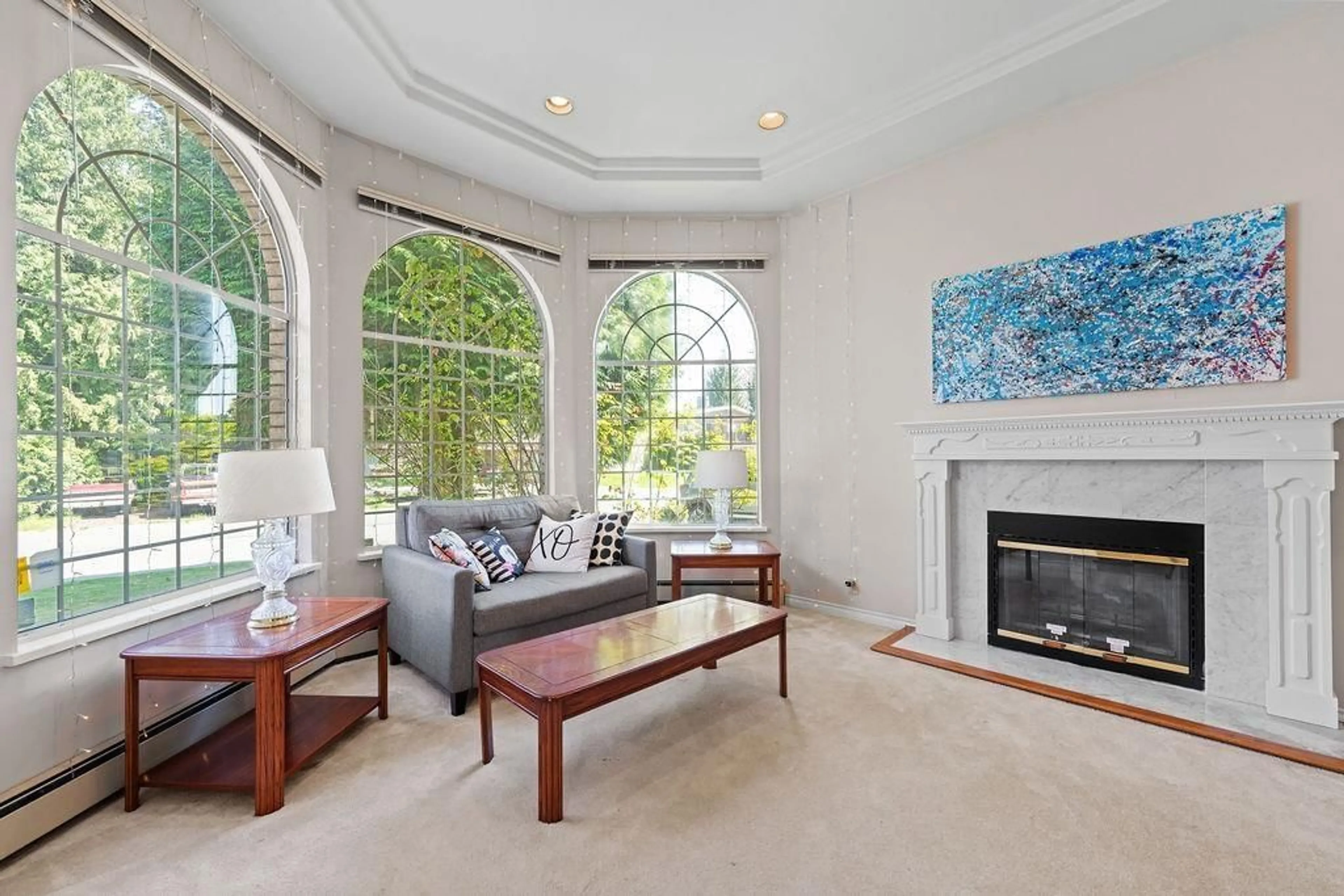 Living room with furniture, ceramic/tile floor for 8917 115, Delta British Columbia V4C8E9