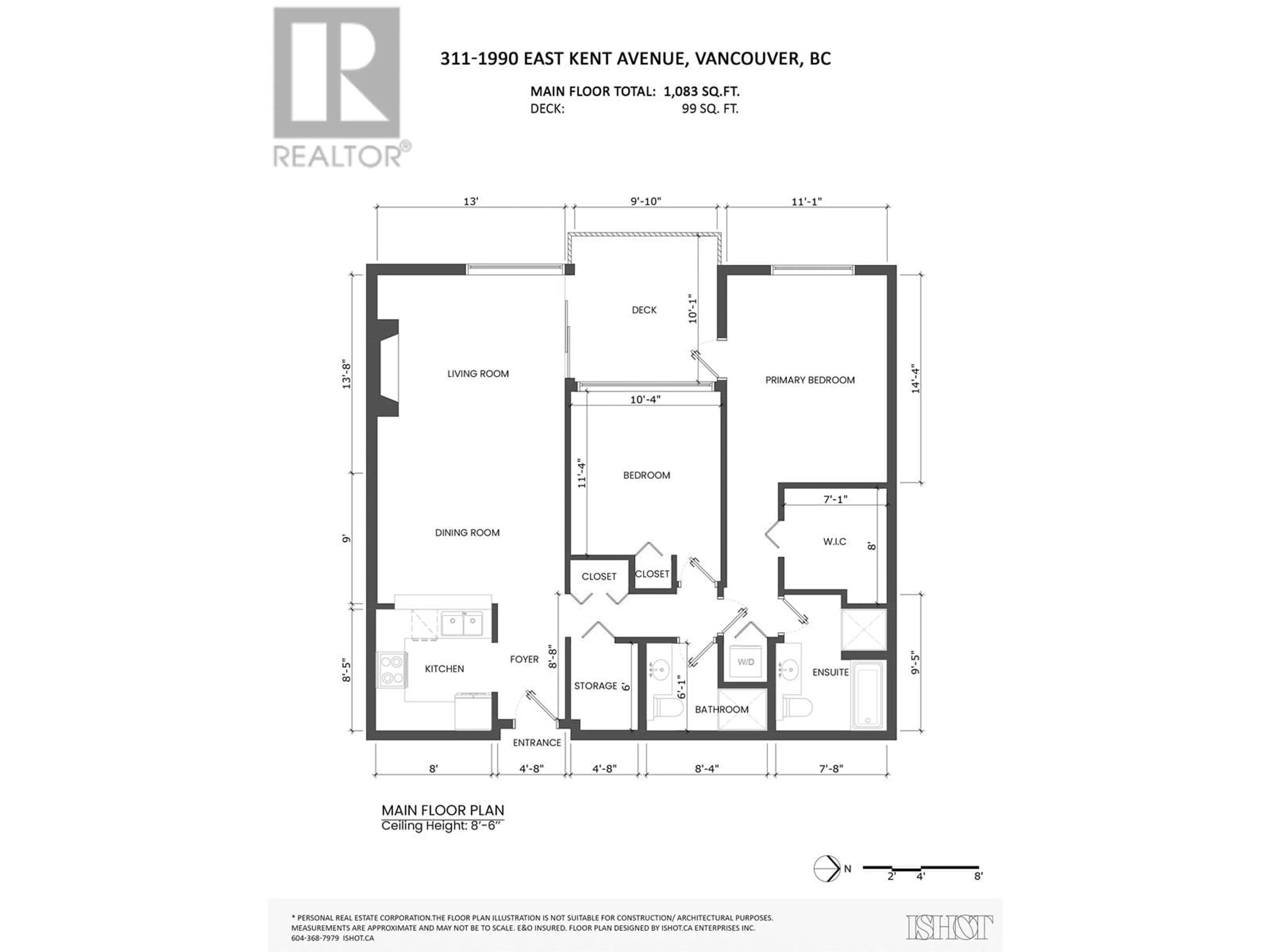 Floor plan for 311 - 1990 KENT AVENUE SOUTH, Vancouver British Columbia V5P4X5