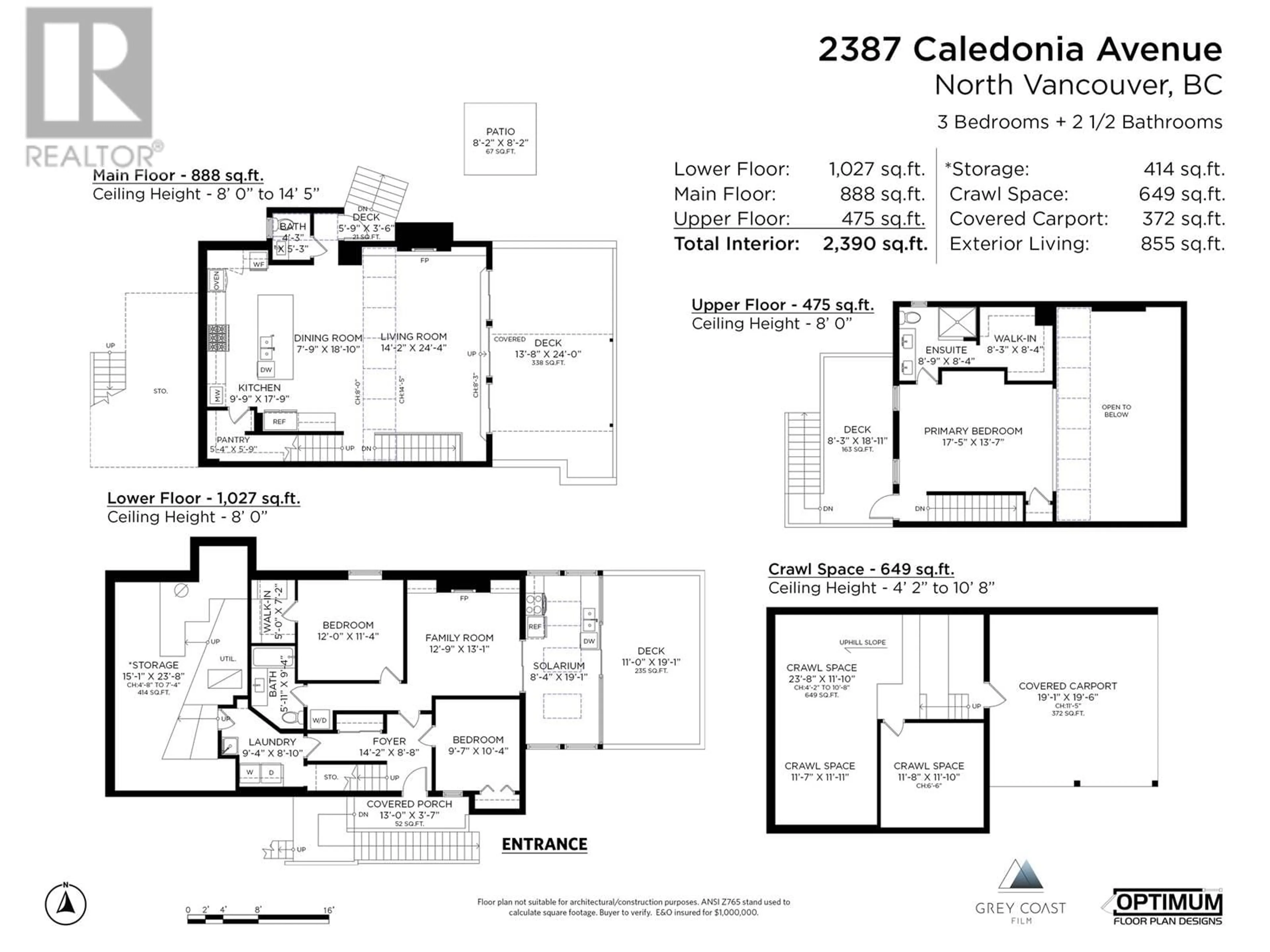 Floor plan for 2387 CALEDONIA AVENUE, North Vancouver British Columbia V7G1T8