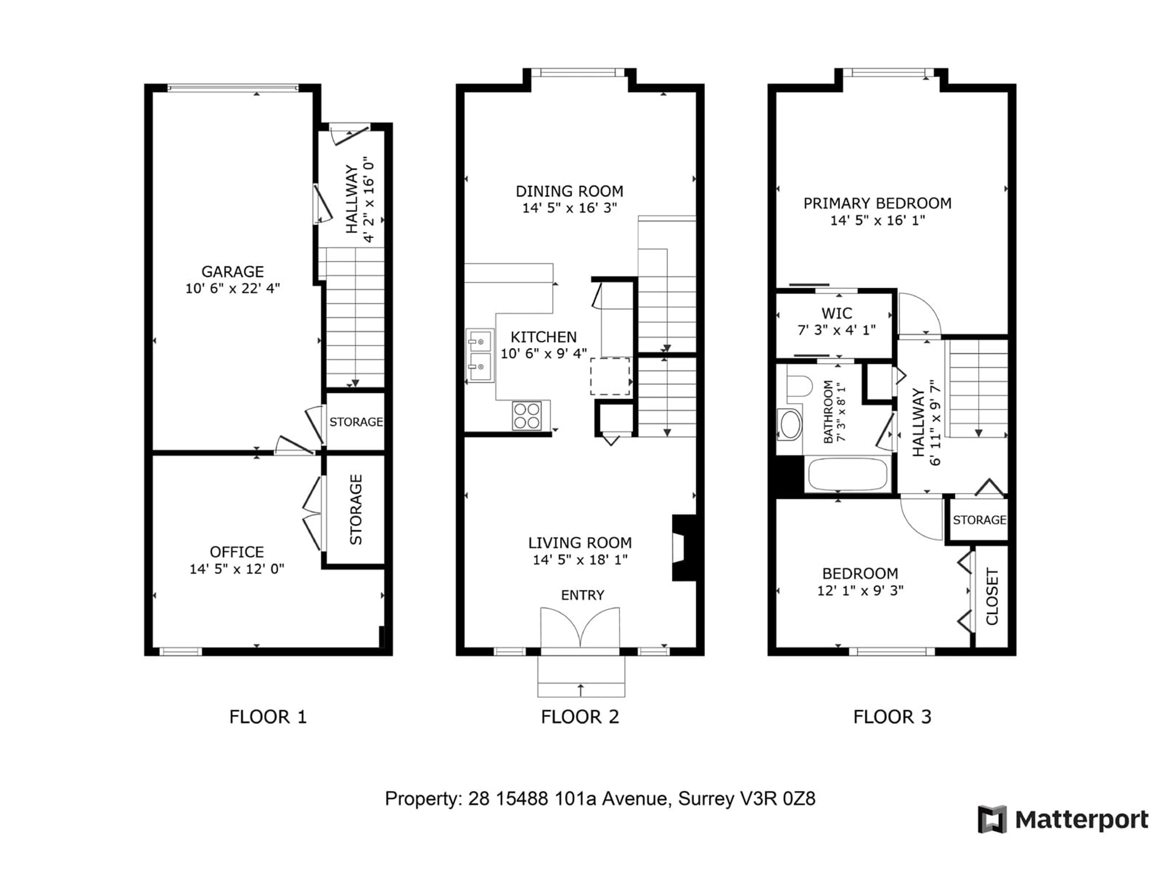 Floor plan for 28 - 15488 101A, Surrey British Columbia V3R0Z8