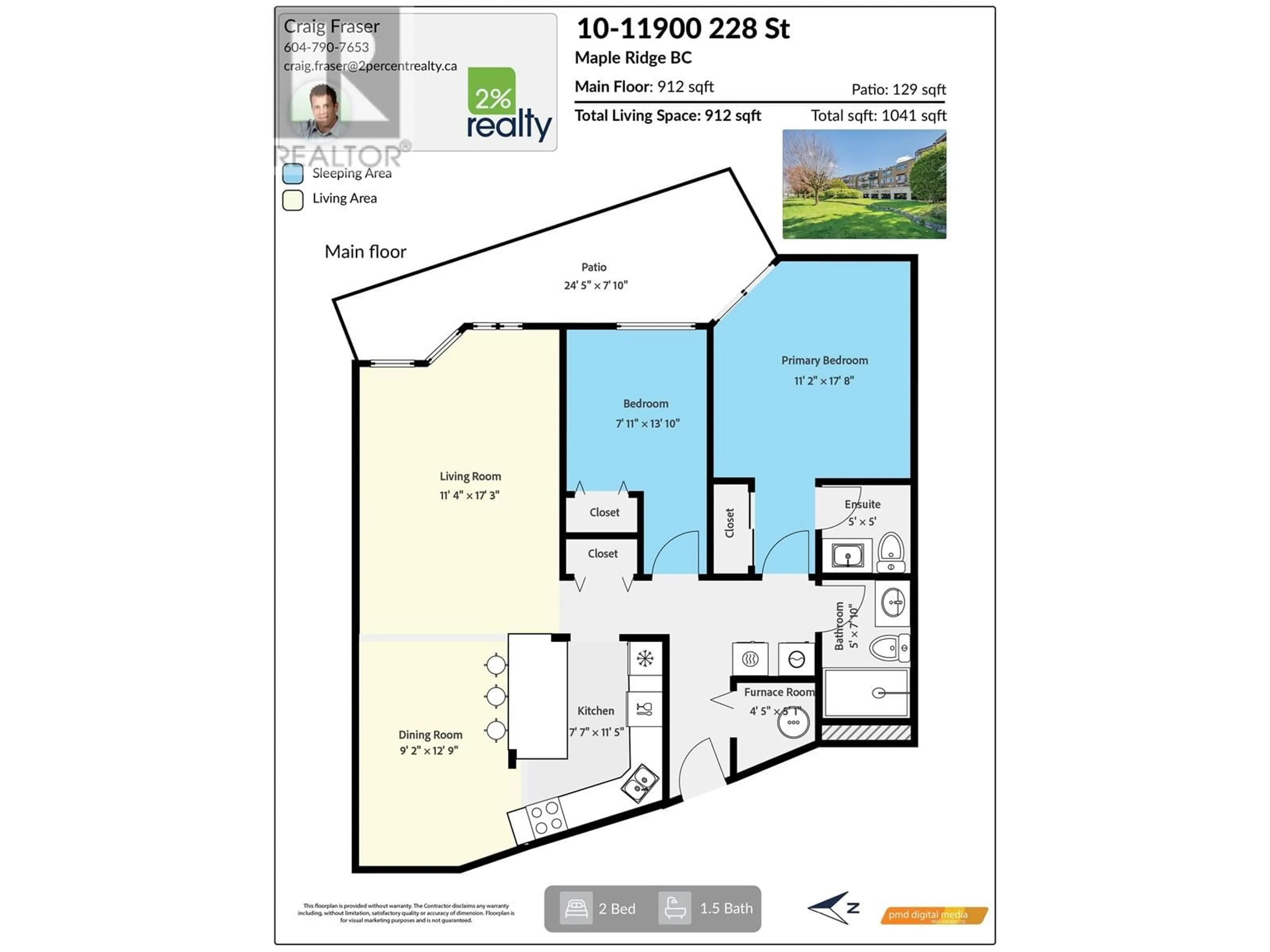 Floor plan for 10 - 11900 228TH STREET, Maple Ridge British Columbia V2X6L9