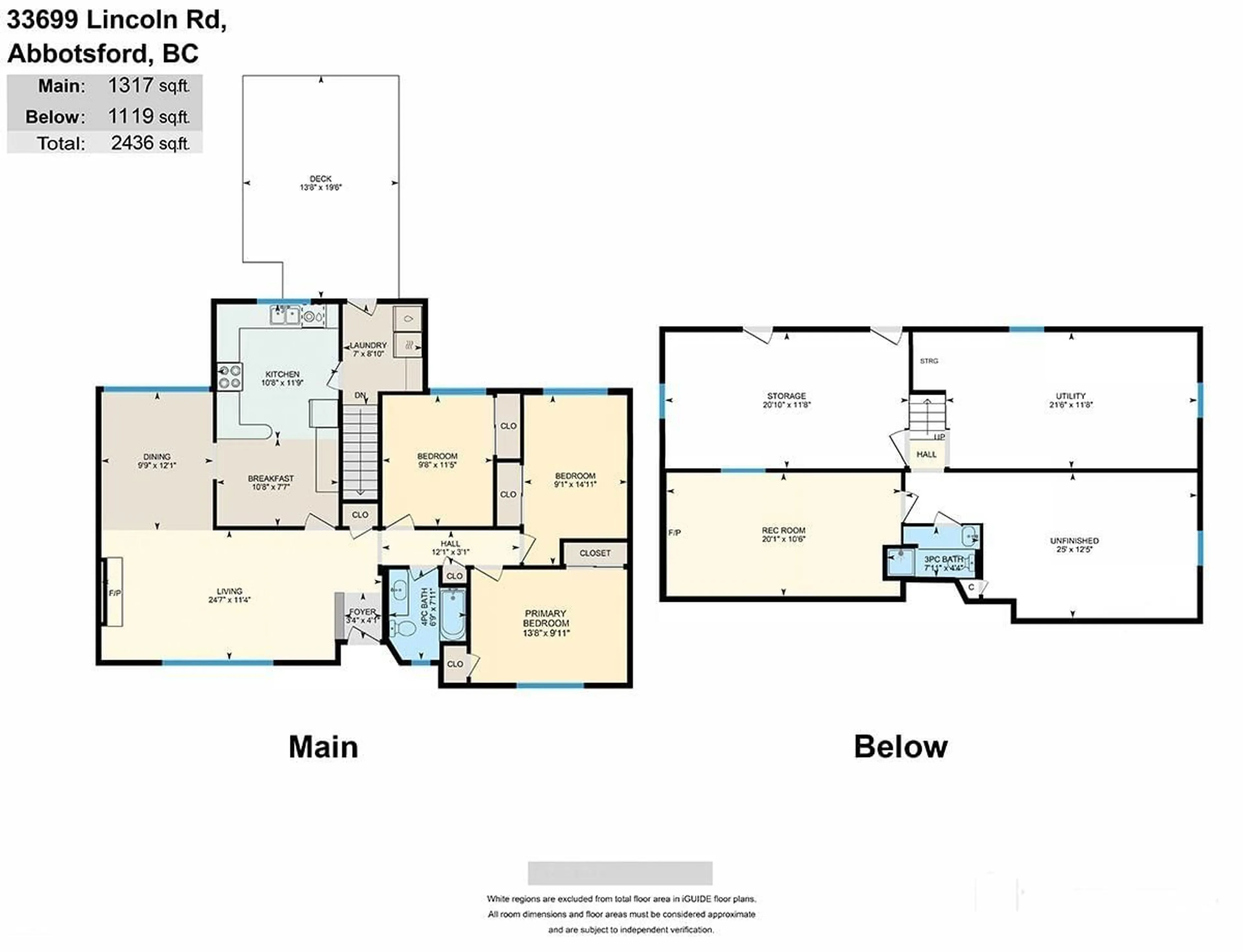 Floor plan for 33699 LINCOLN, Abbotsford British Columbia V2S1S1