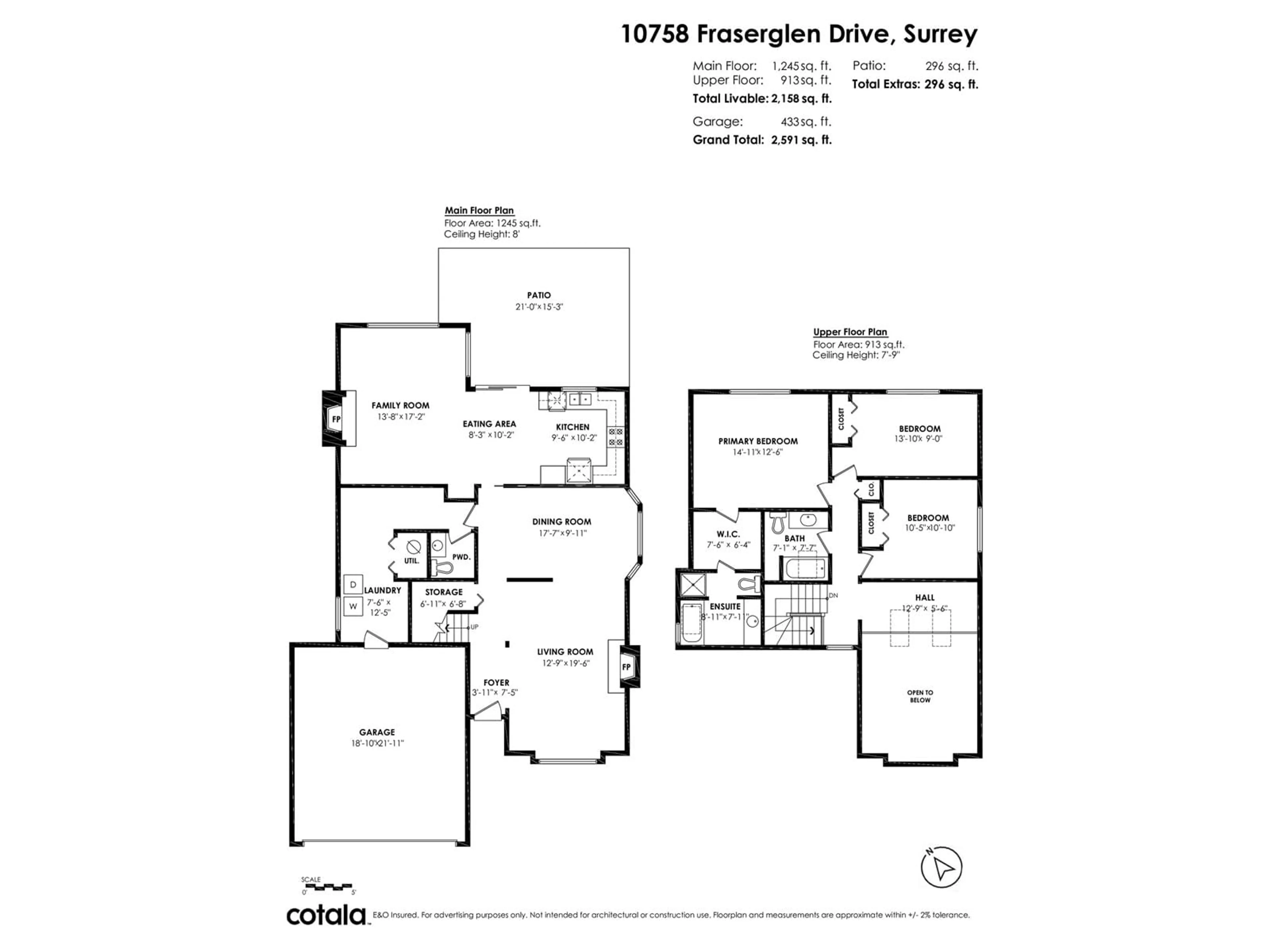 Floor plan for 10758 FRASERGLEN, Surrey British Columbia V4N1Y3