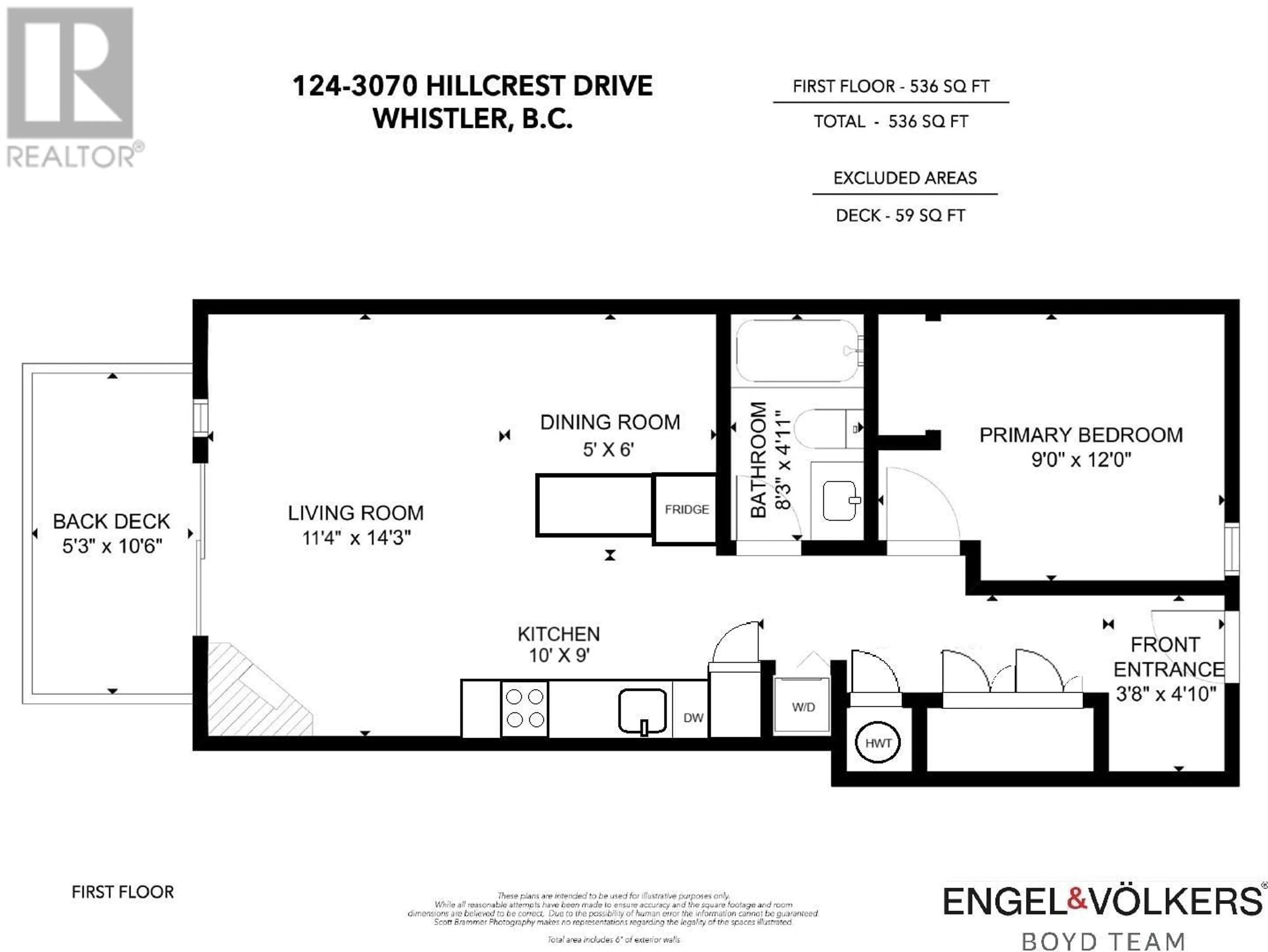Floor plan for 124 - 3070 HILLCREST DRIVE, Whistler British Columbia V8E0V1