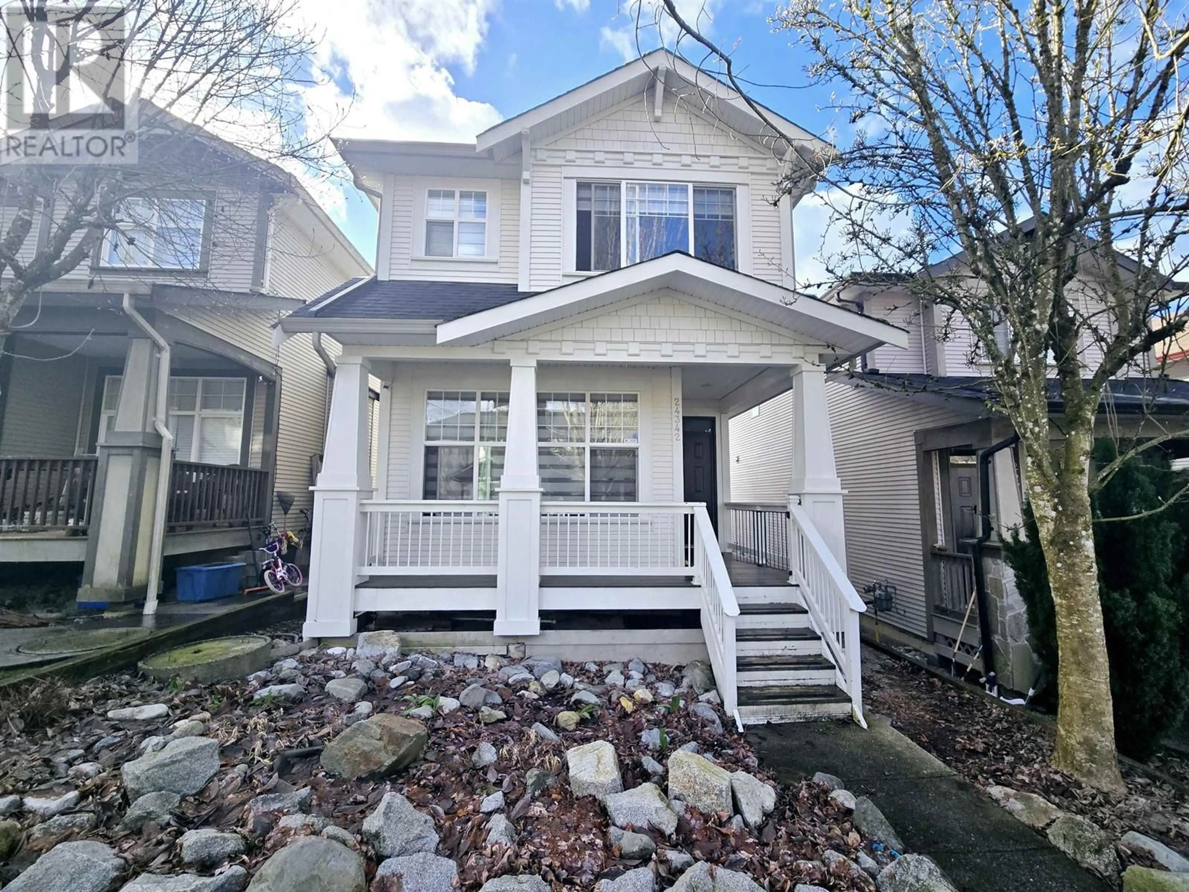 Home with vinyl exterior material, street for 24342 102B AVENUE, Maple Ridge British Columbia V2W1Y2