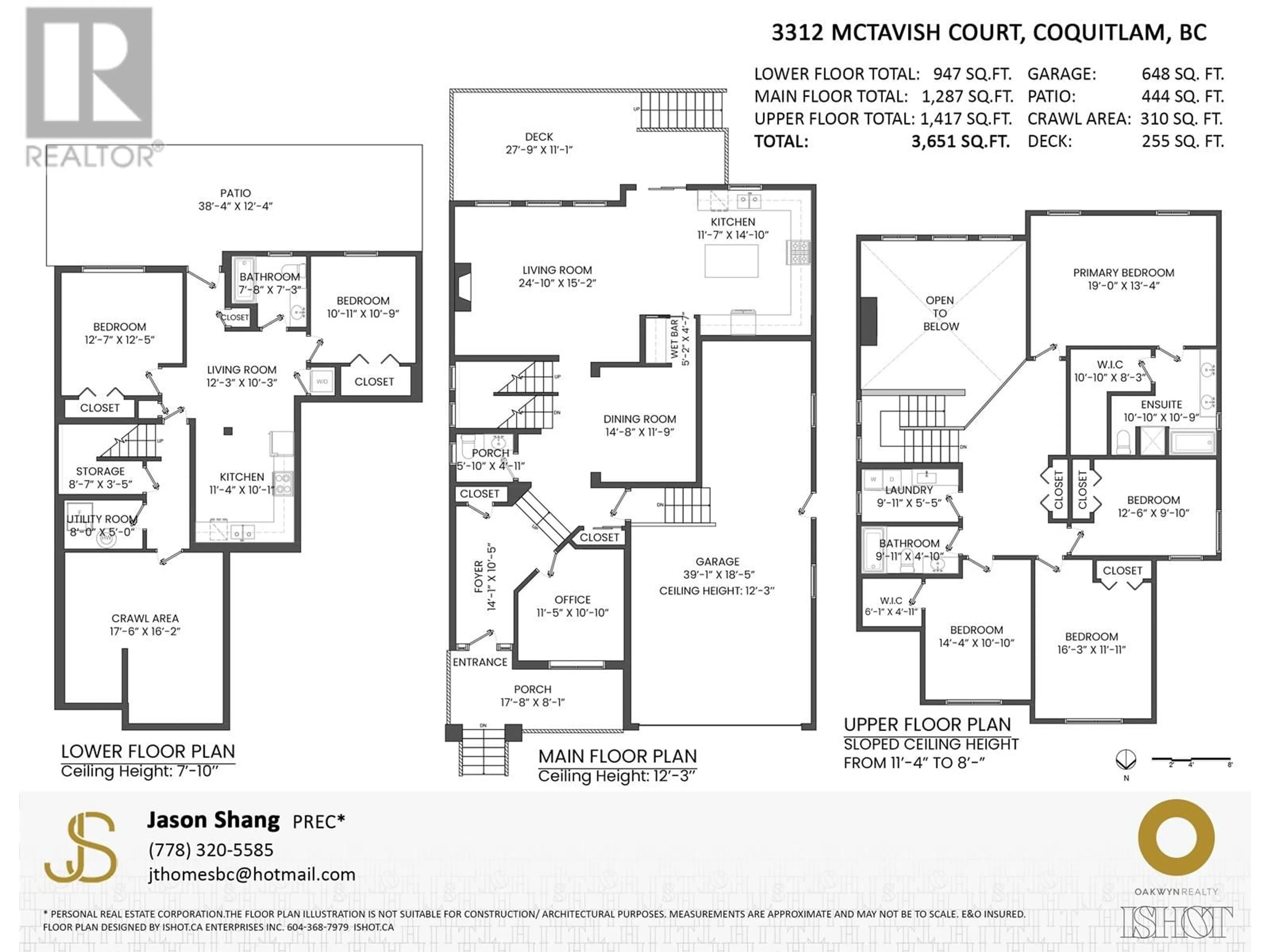 Floor plan for 3312 MCTAVISH COURT, Coquitlam British Columbia V3E2Z7