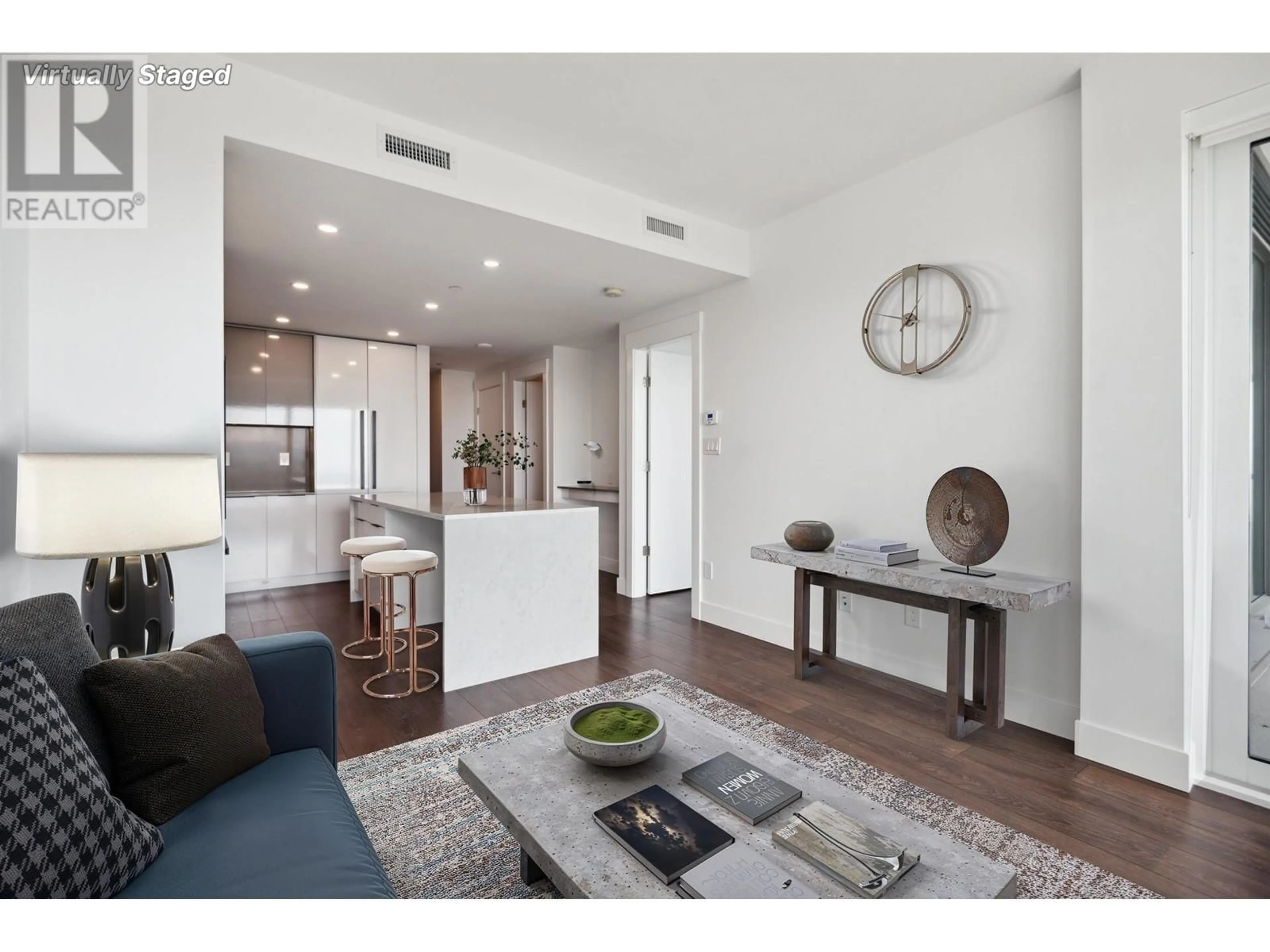 Living room with furniture, wood/laminate floor for 3707 - 4711 HAZEL STREET, Burnaby British Columbia V5H0J9