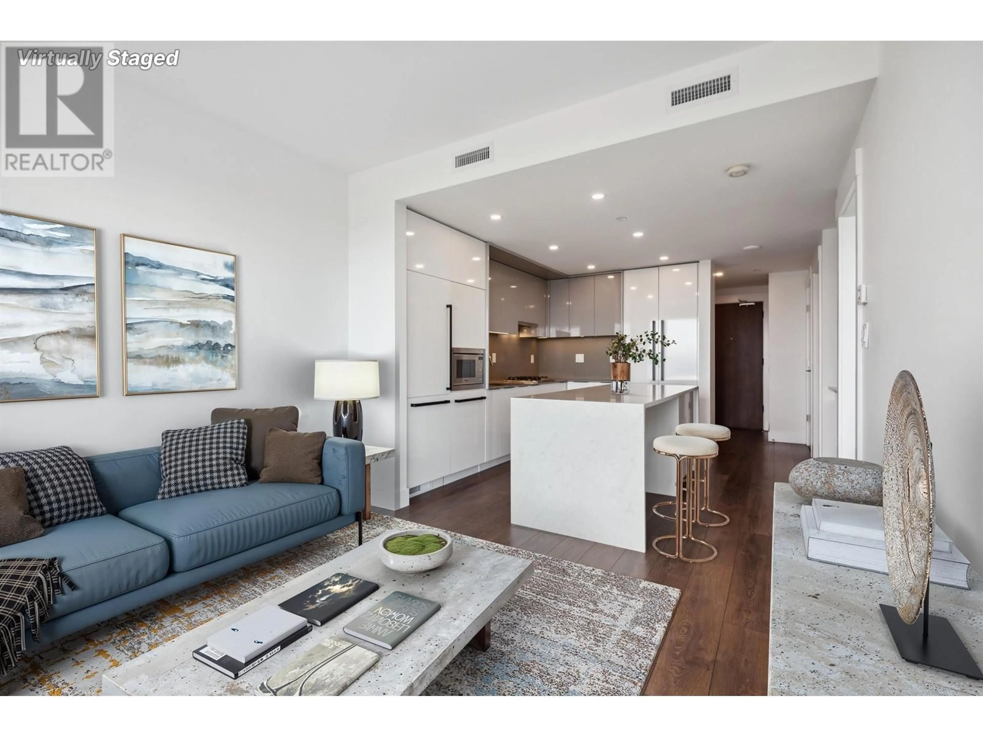 Open concept kitchen, wood/laminate floor for 3707 - 4711 HAZEL STREET, Burnaby British Columbia V5H0J9
