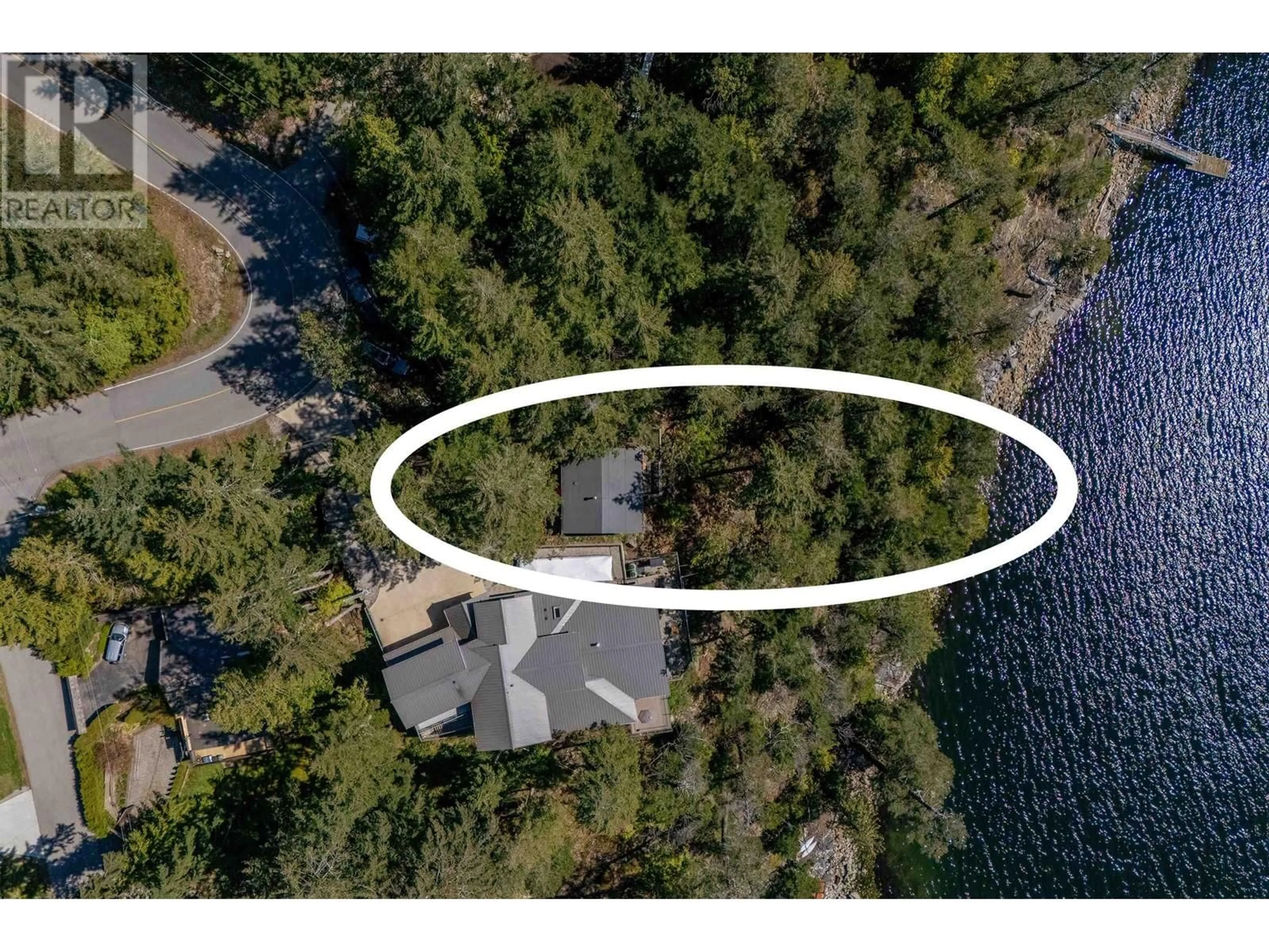 A pic from outside/outdoor area/front of a property/back of a property/a pic from drone, water/lake/river/ocean view for 6037 SANDY HOOK ROAD, Sechelt British Columbia V7Z0C9