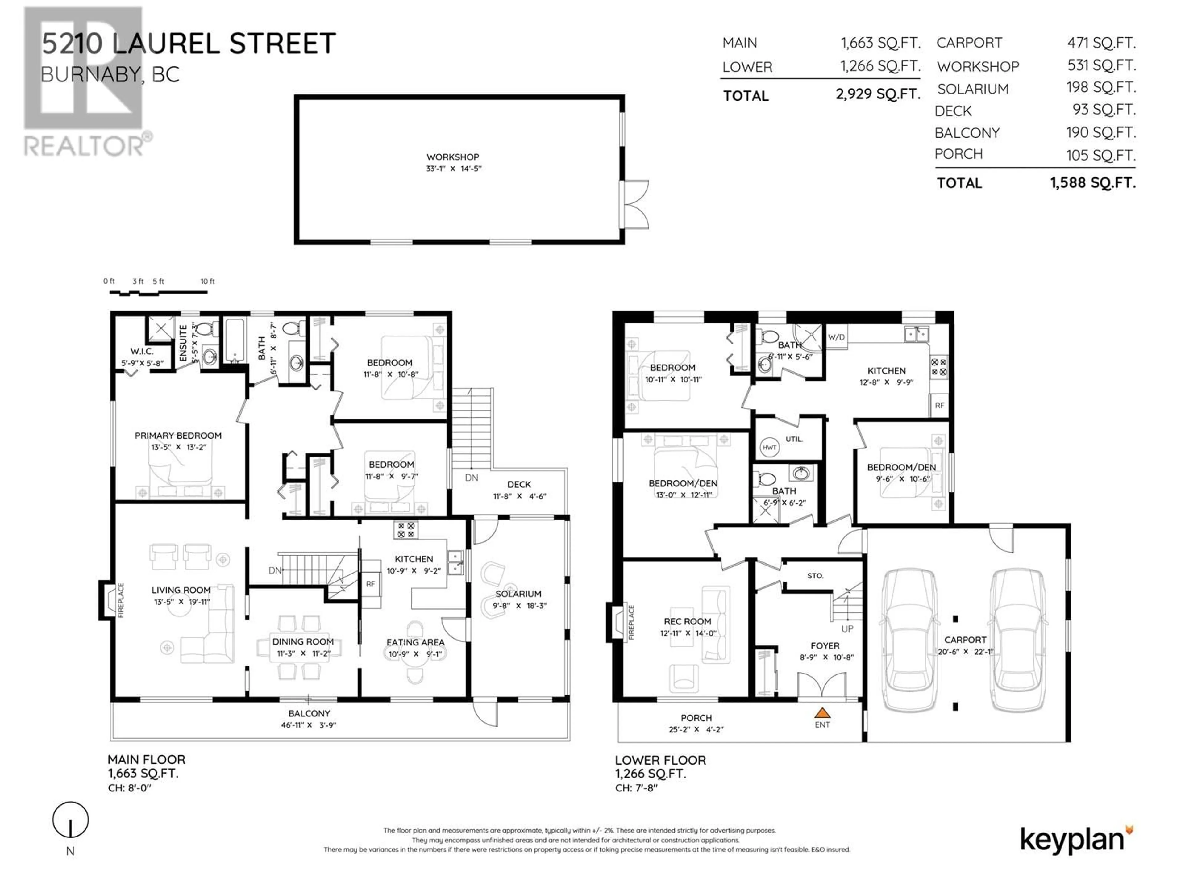 Floor plan for 5210 LAUREL STREET, Burnaby British Columbia V5G1N2