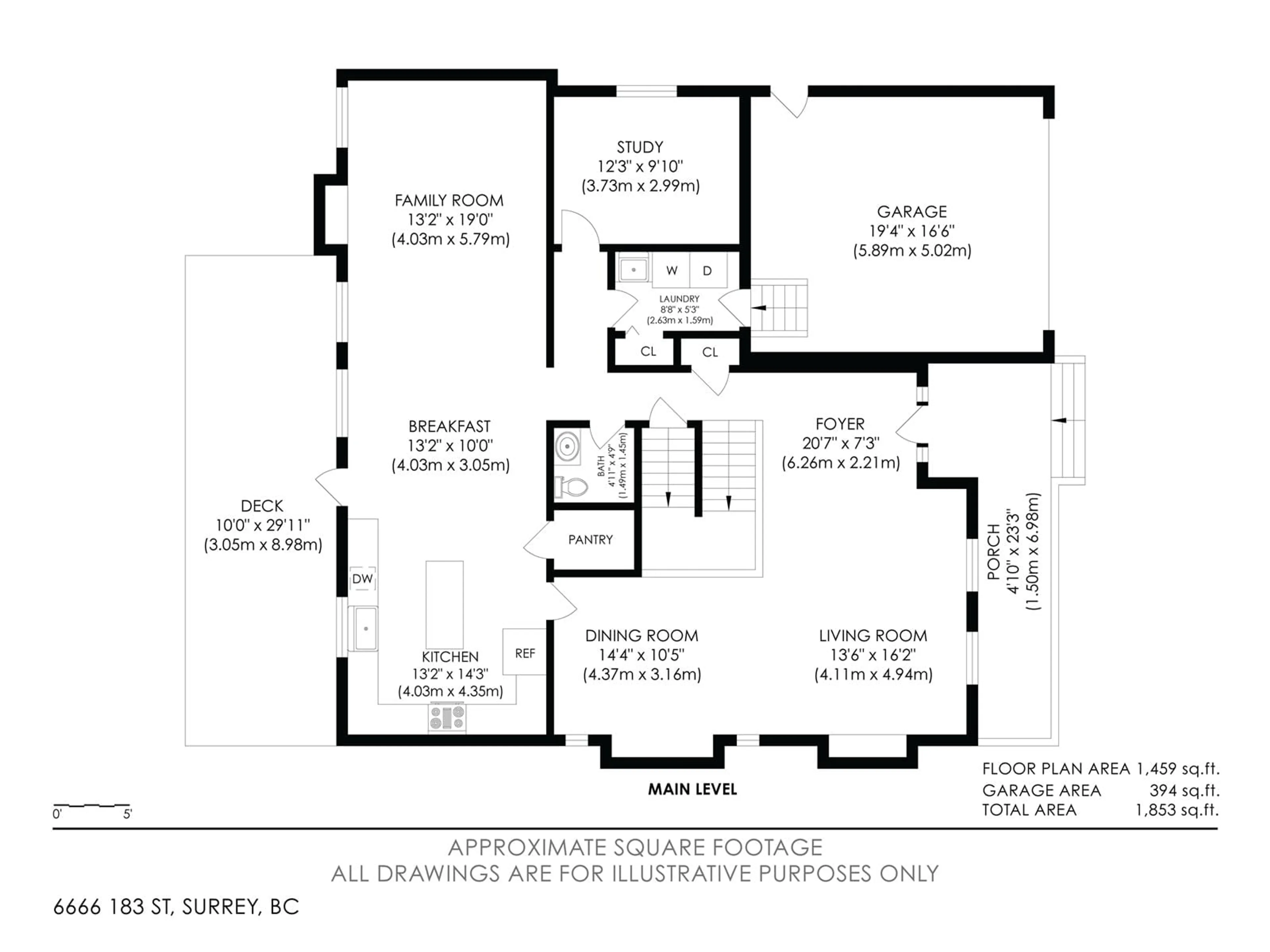 Floor plan for 6666 183, Surrey British Columbia V3S1E5