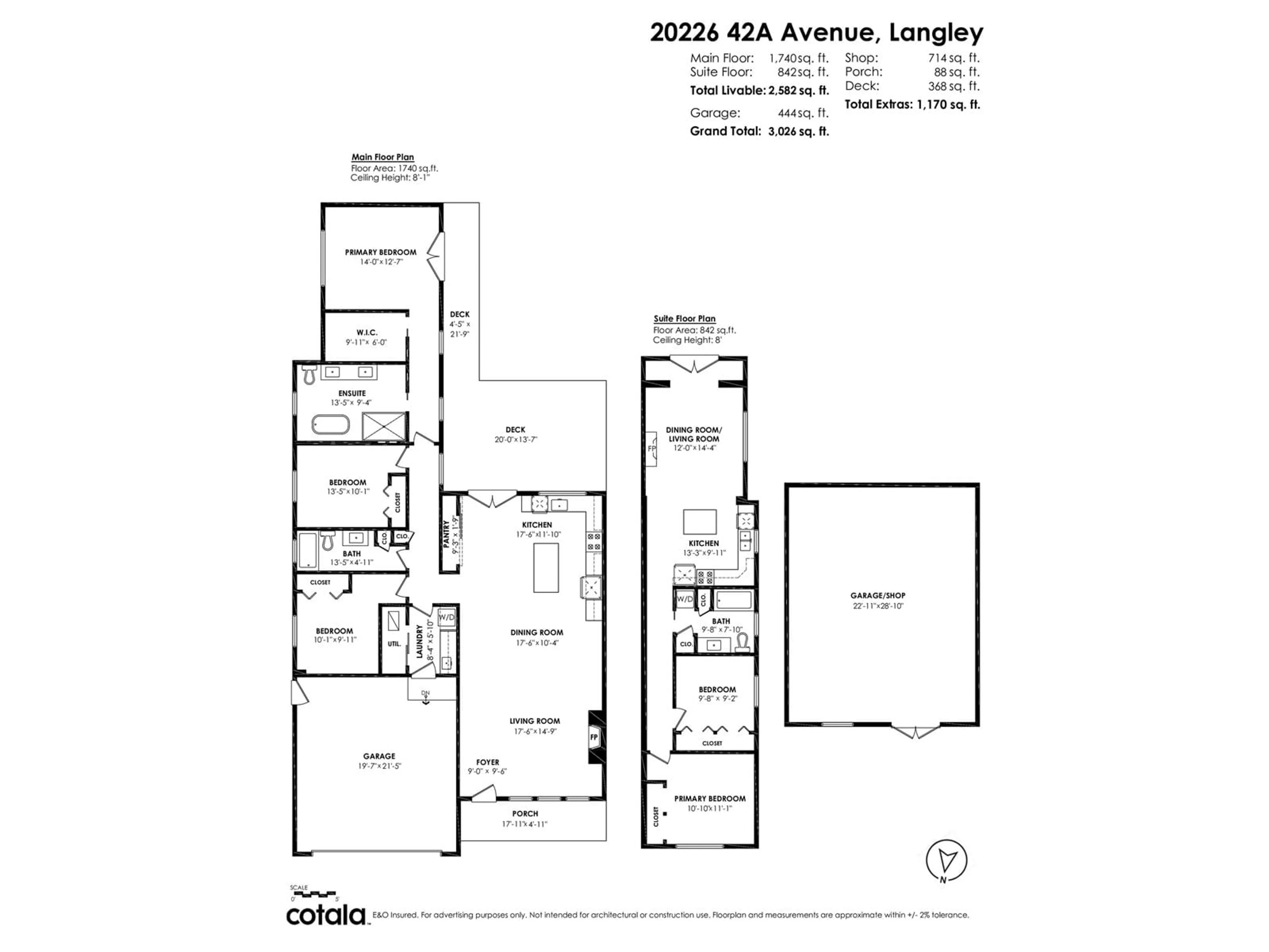 Floor plan for 20226 42A, Langley British Columbia V3A3B4