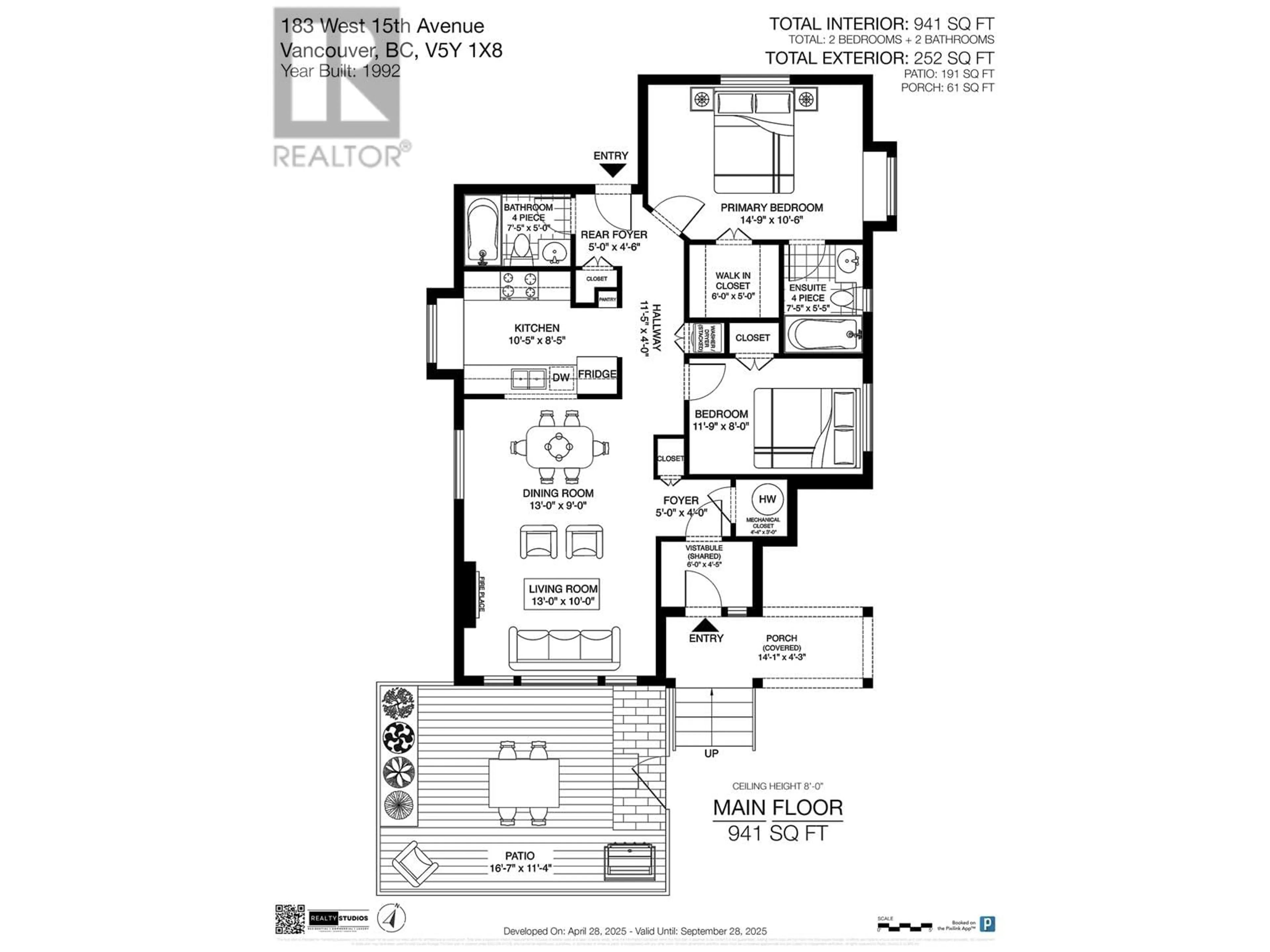 Floor plan for 183 15 AVENUE, Vancouver British Columbia V5Y1X8