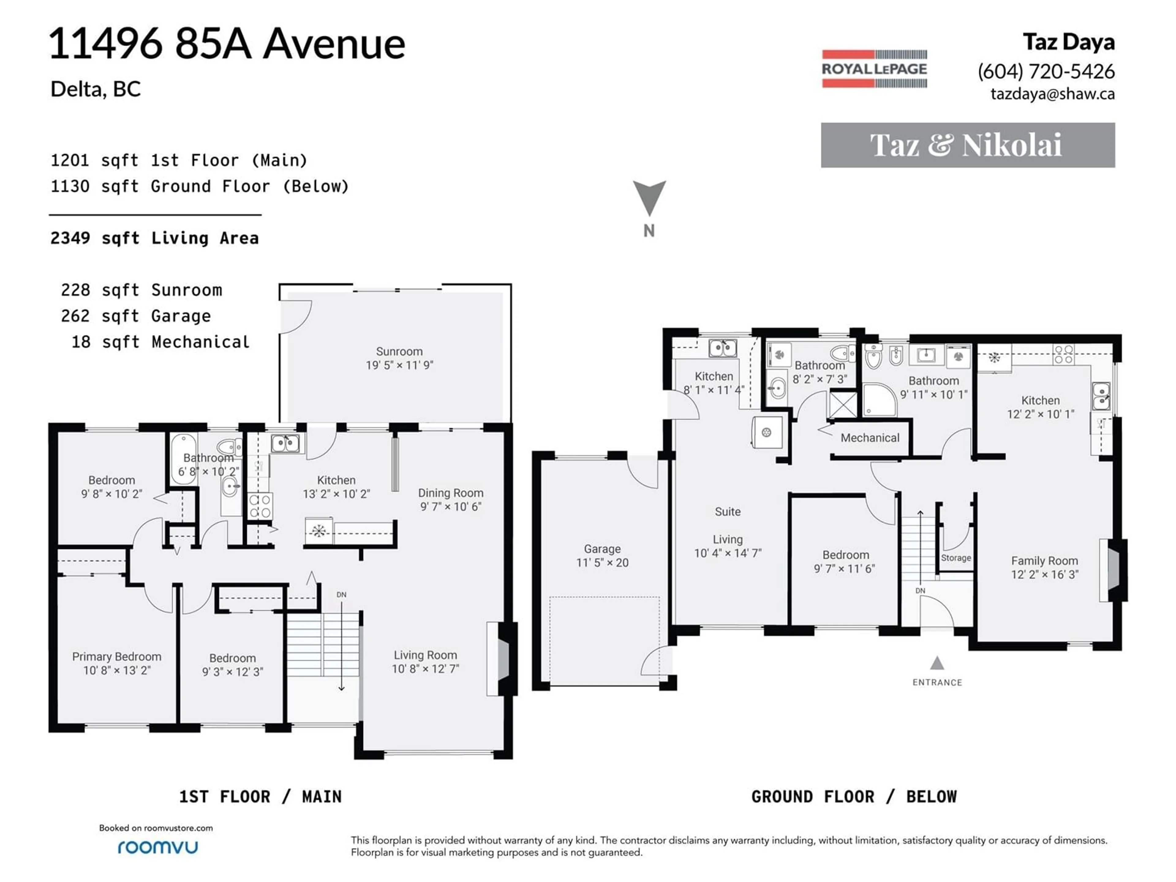 Floor plan for 11496 85A, Delta British Columbia V4C2V5