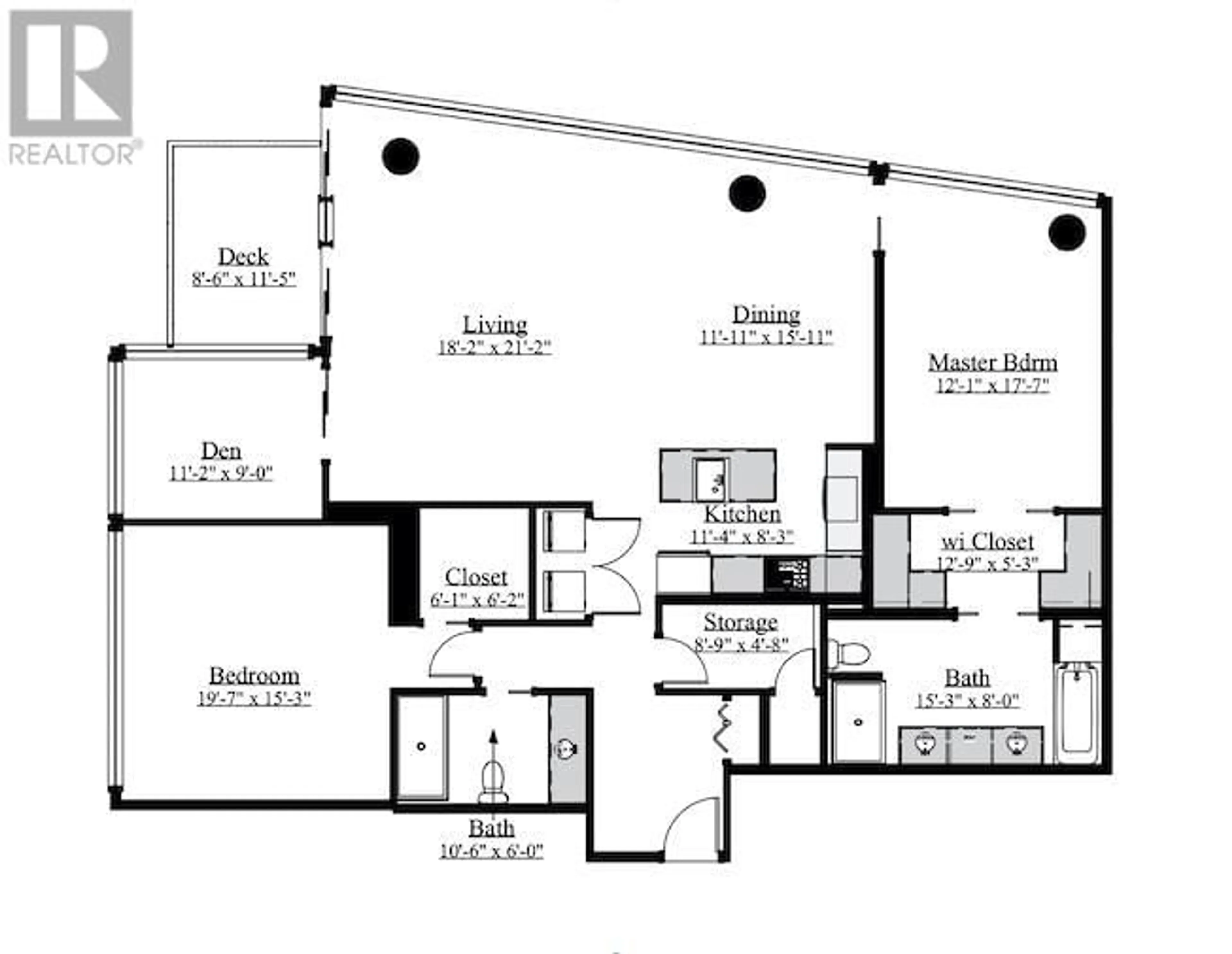 Floor plan for 2905 - 667 HOWE STREET, Vancouver British Columbia V6C0B5