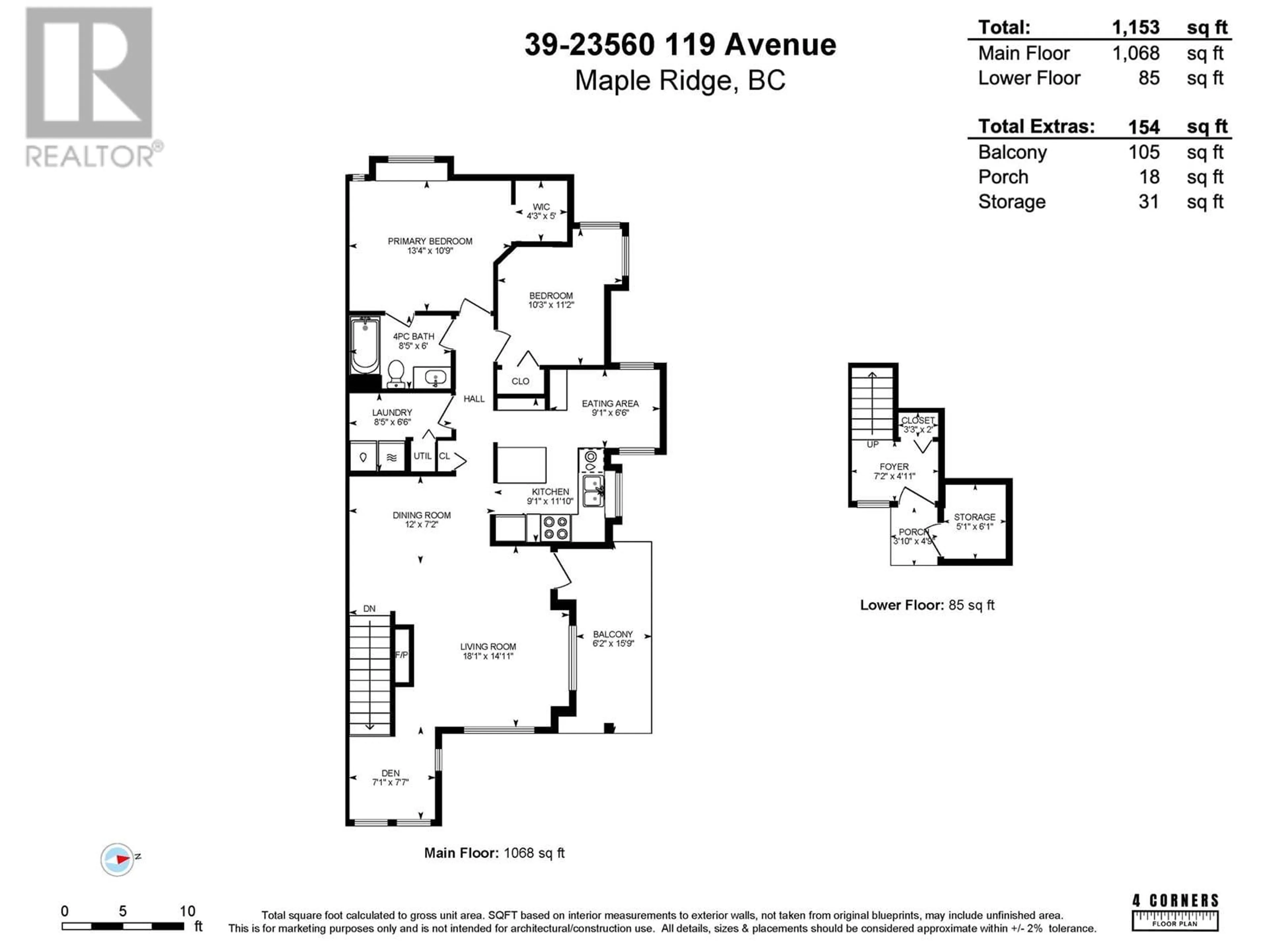 Floor plan for 39 - 23560 119 AVENUE, Maple Ridge British Columbia V4R2P5