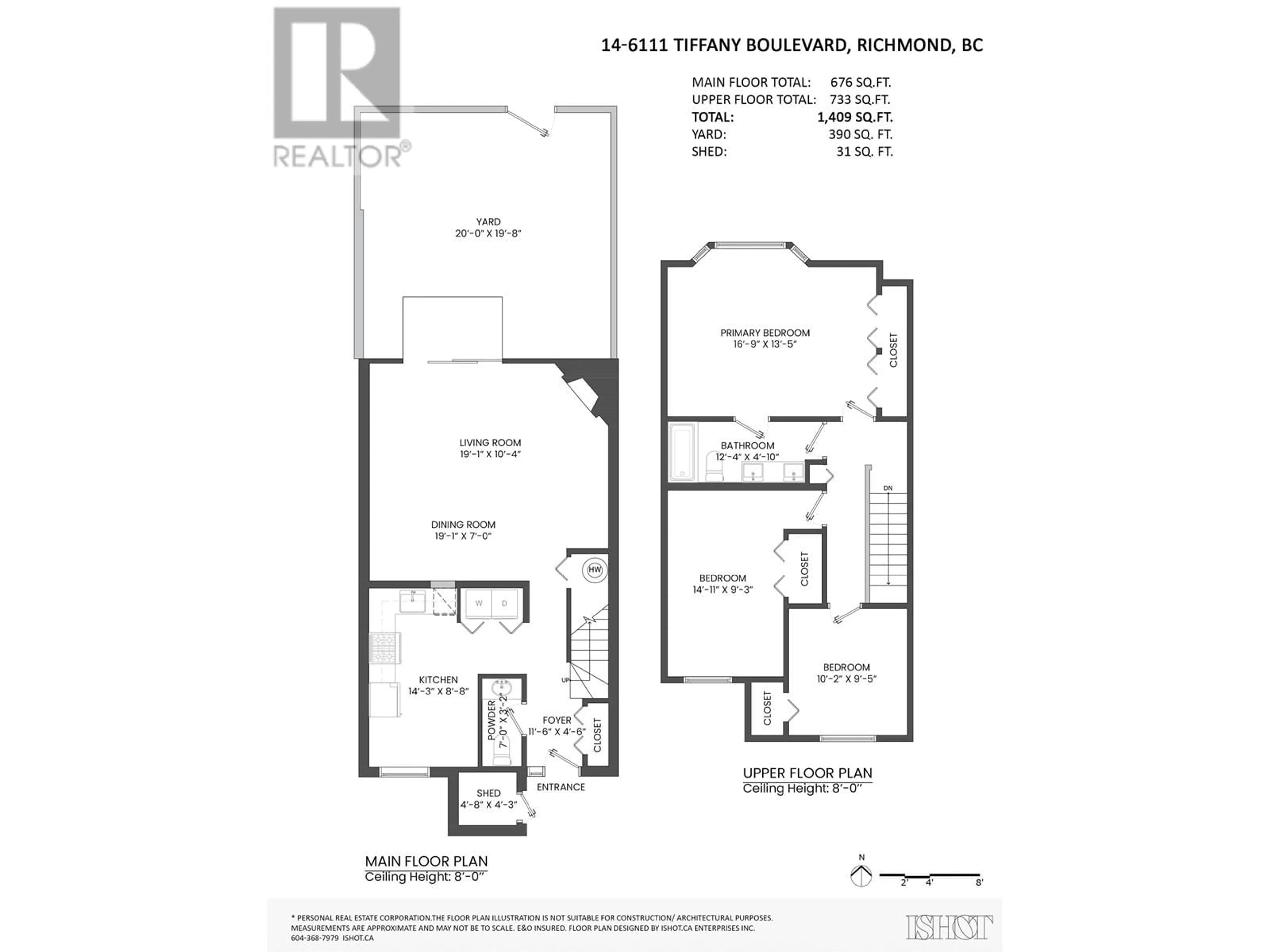 Floor plan for 14 - 6111 TIFFANY BOULEVARD, Richmond British Columbia V7C4Y7
