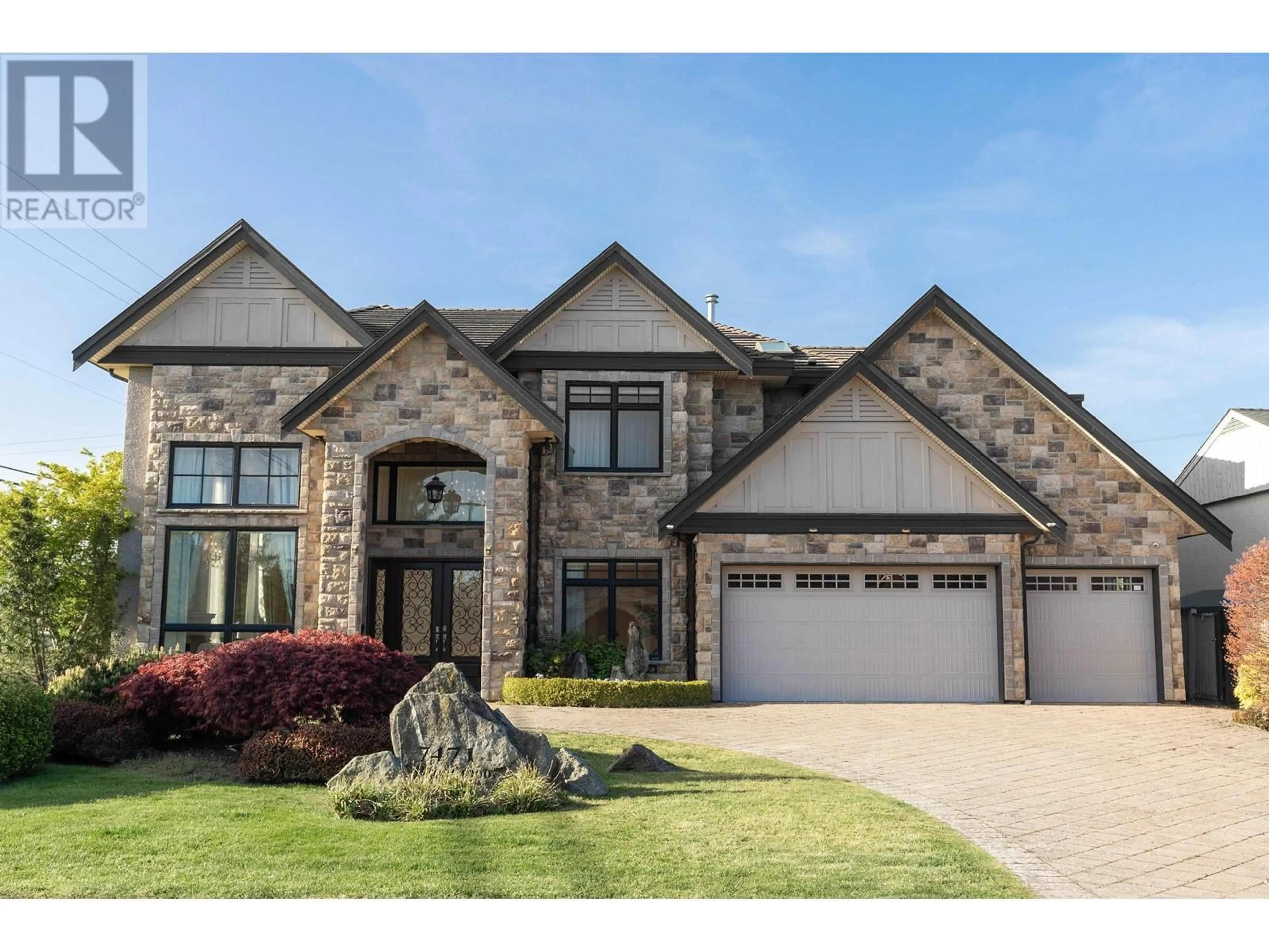 Home with brick exterior material, street for 7471 BROADMOOR BOULEVARD, Richmond British Columbia V7A1A8